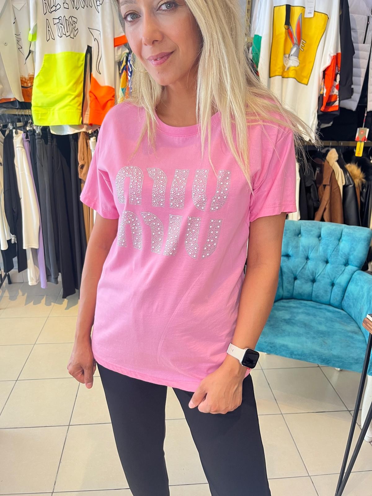 MIU MIU Tshirt Pembe