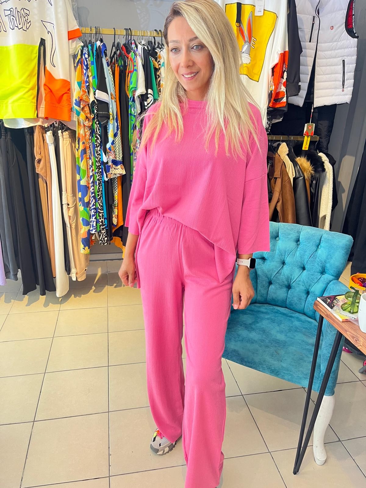 Pembe Oversize Takım 