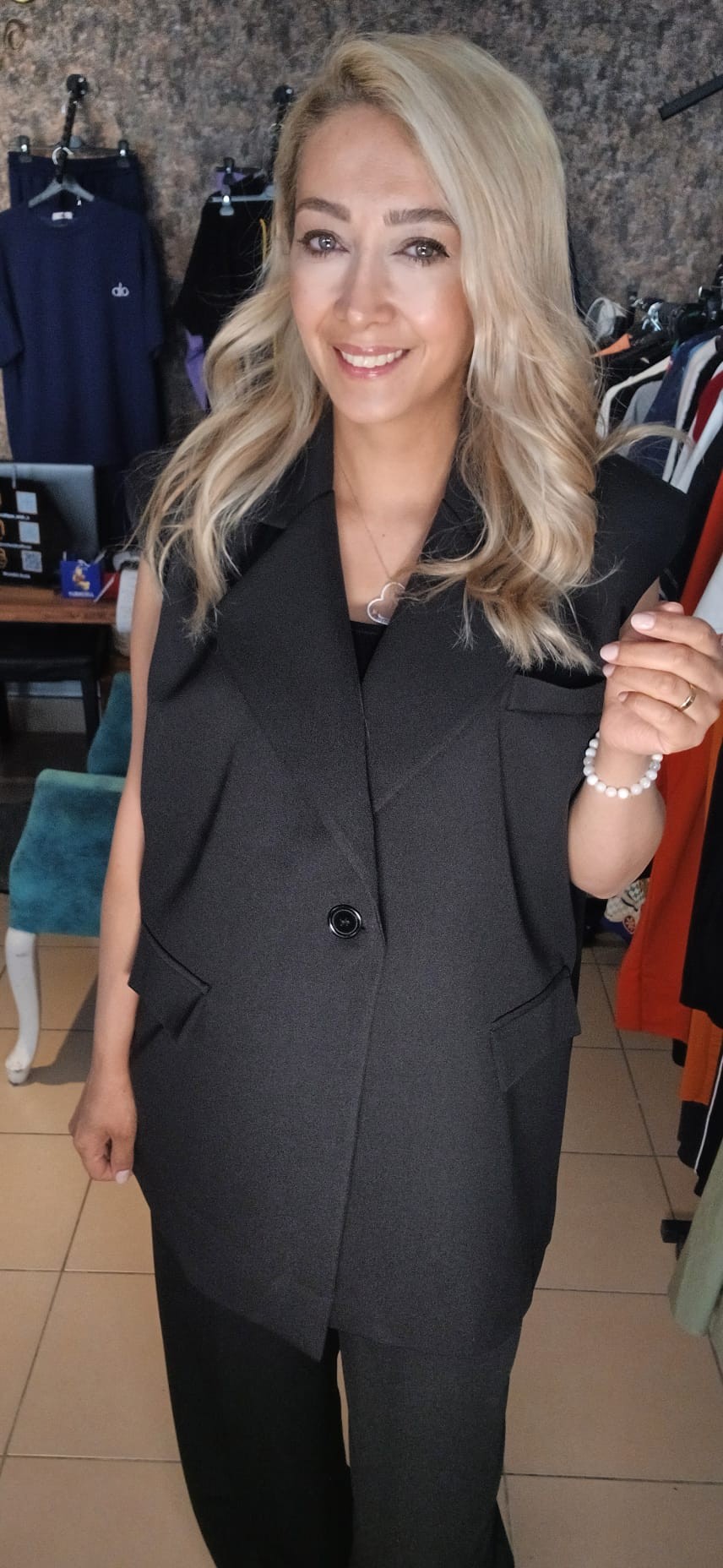 Siyah Premium Vatkalı Yelek