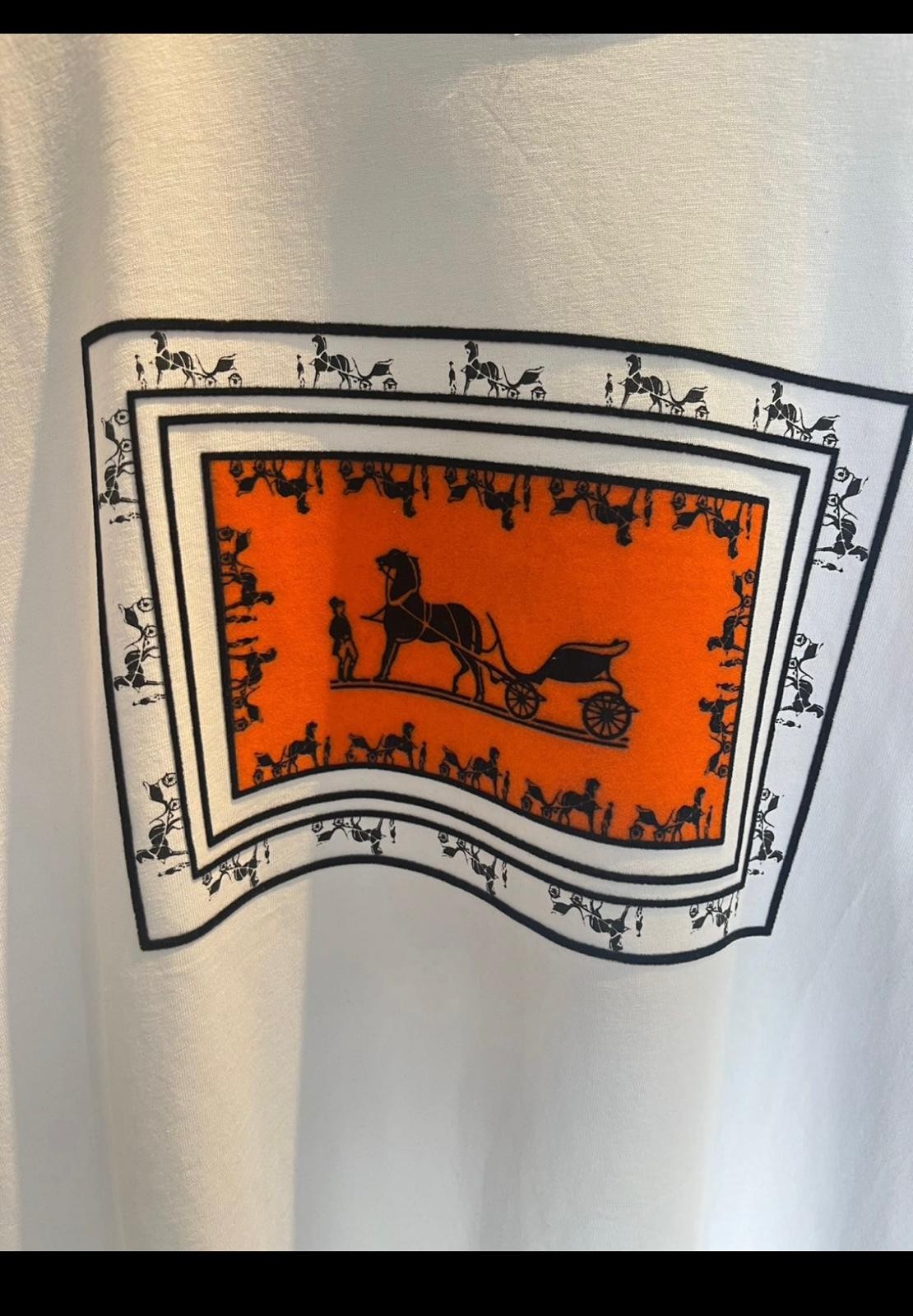 Hermes Erkek Beyaz Tshirt