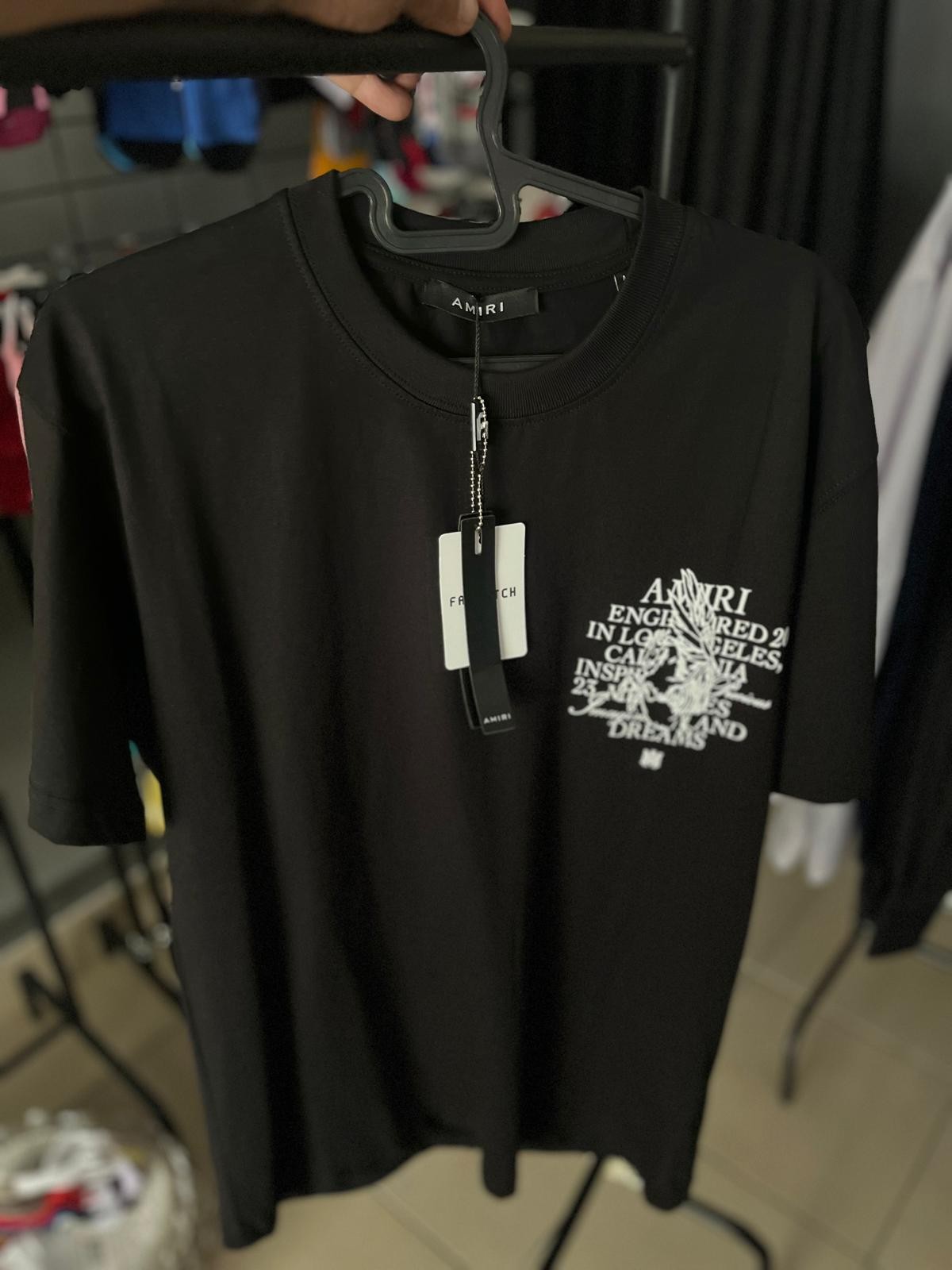 AMIRI Yazılı Siyah Tshirt