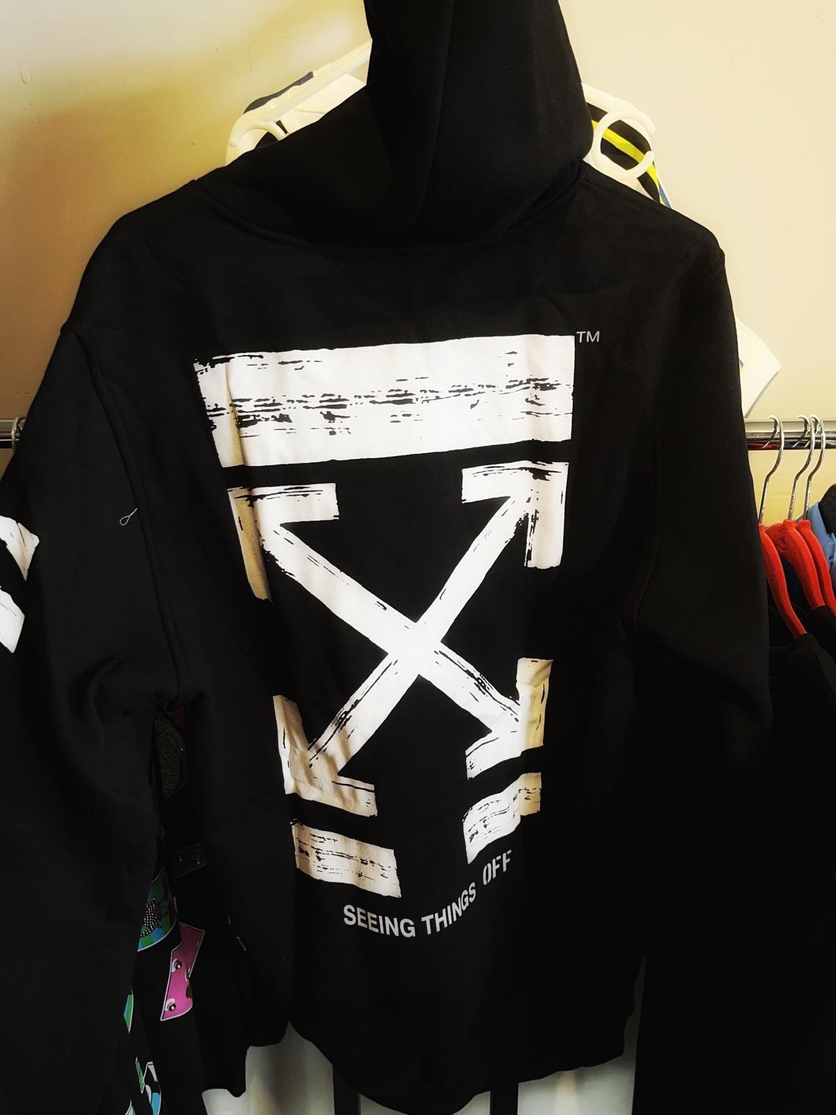 Off-White Siyah Kapşonlu Sweat