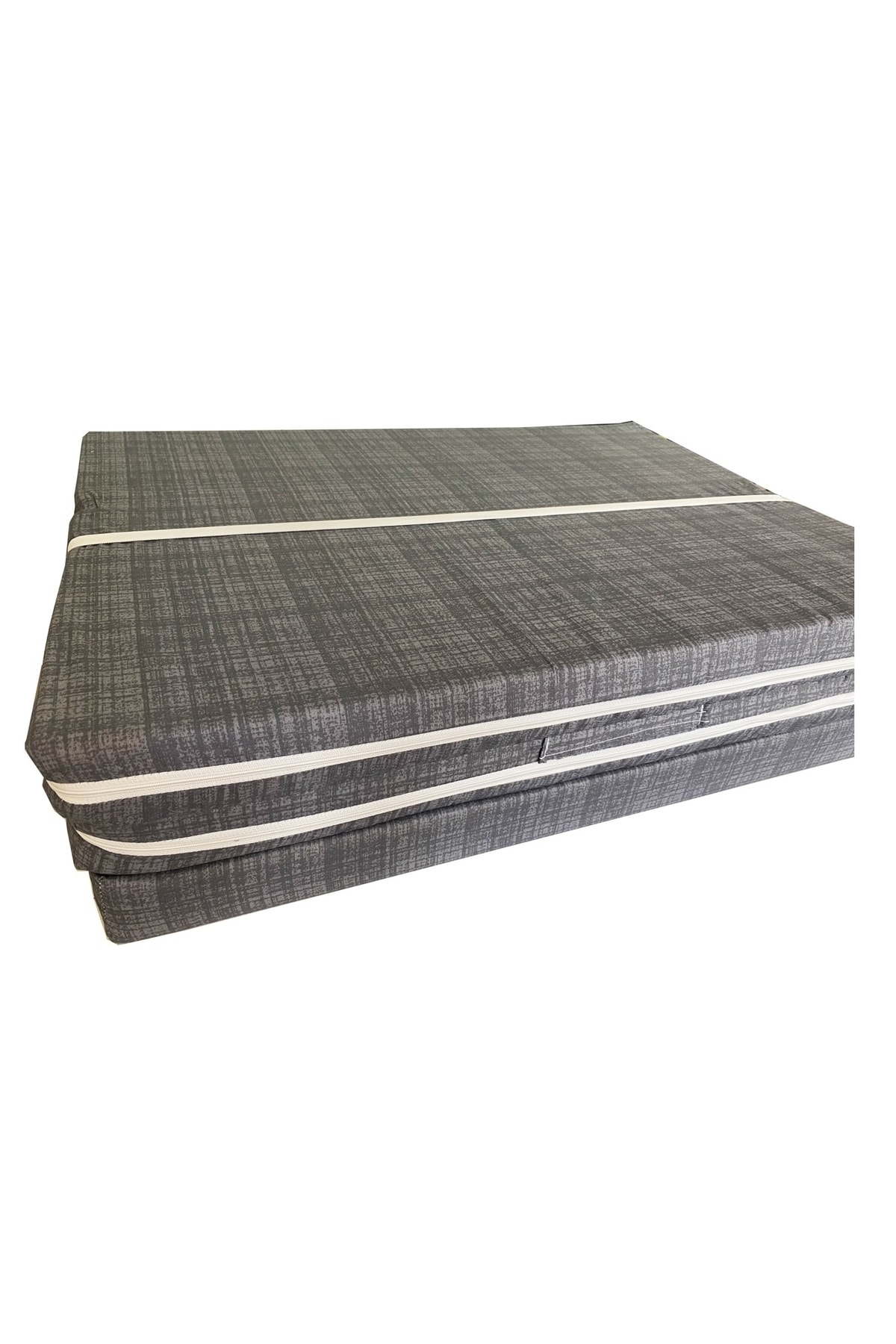 Katlanır Kamp Yatağı Çadır Yatağı Sünger Yatak Fermuarlı 70x180 Cm 6 Cm Gri Vip Home Concept