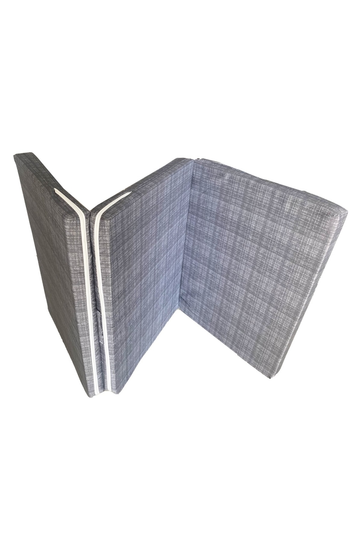 Katlanır Kamp Yatağı Çadır Yatağı Sünger Yatak Fermuarlı 70x180 Cm 6 Cm Gri Vip Home Concept