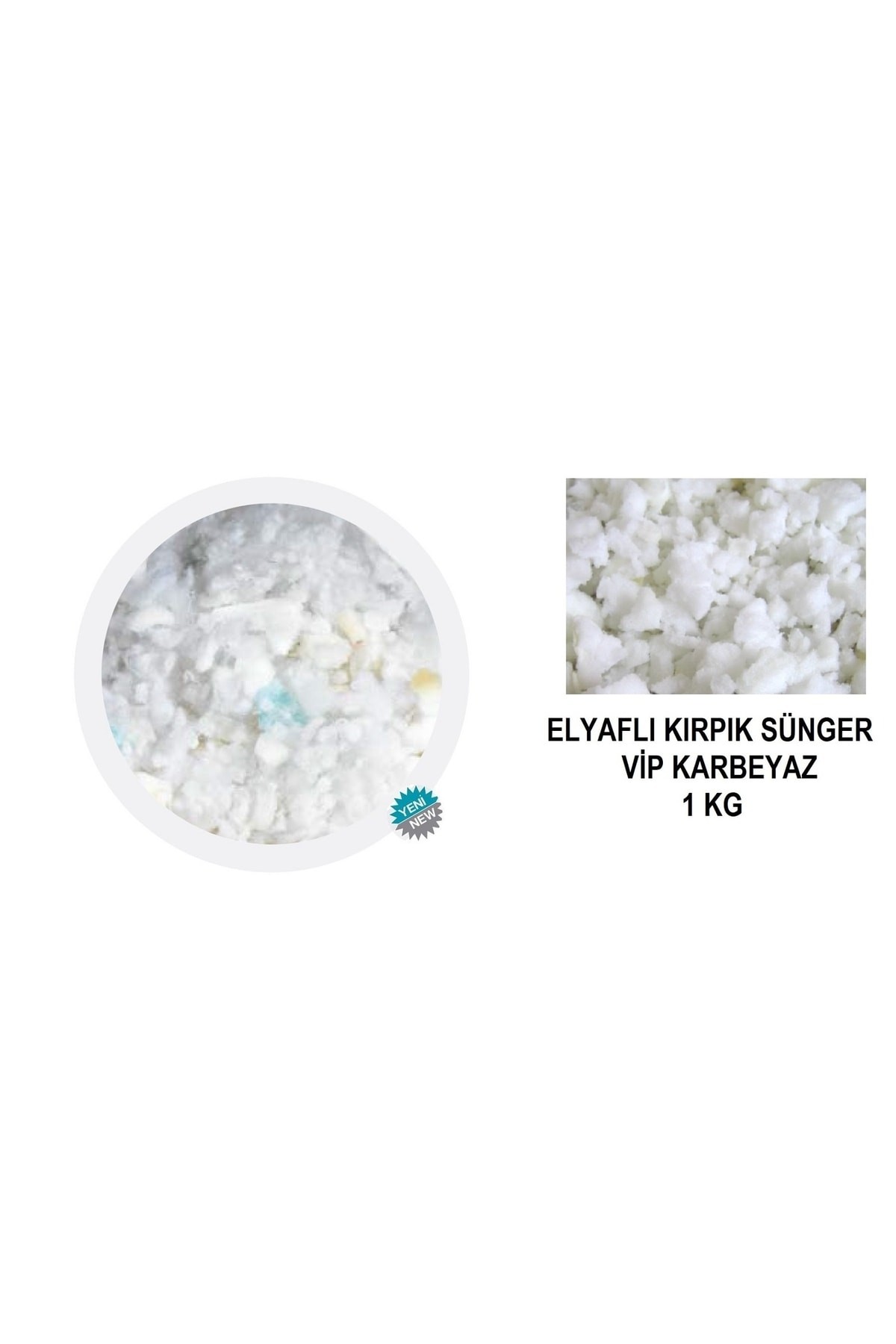 Elyaflı Kırpık Sünger Vip Karbeyaz Elyaflı Kırpık 1 Kg Mobilya Koltuk Minder Kırlent Dolgu Vip Home Concept