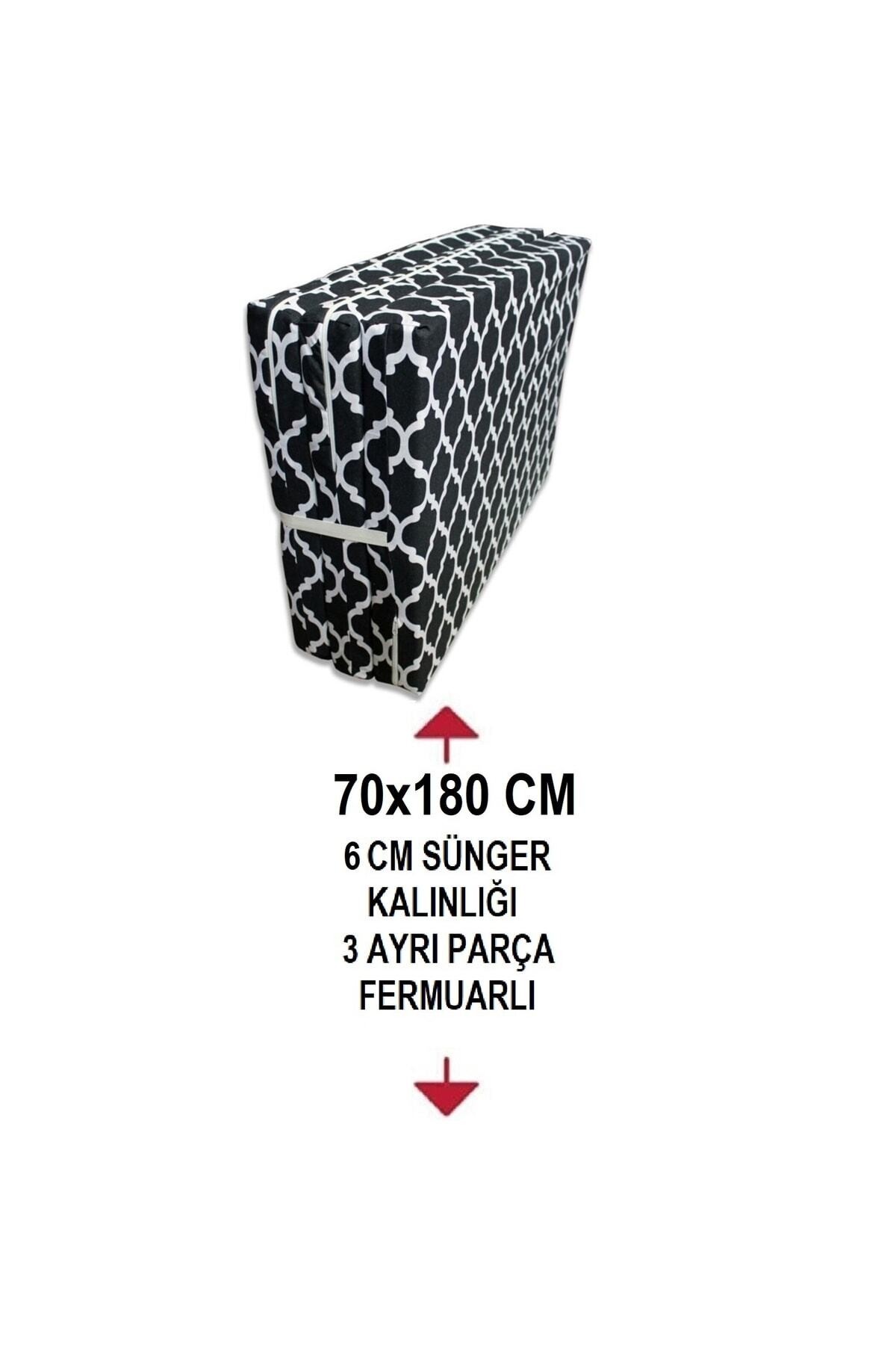 Katlanır Yer Yatağı Ve Tek Kişilik Sünger Katlanır Minder Yatak 70x180 Cm 6 Cm Büyük Karaçatı Vip Home Concept