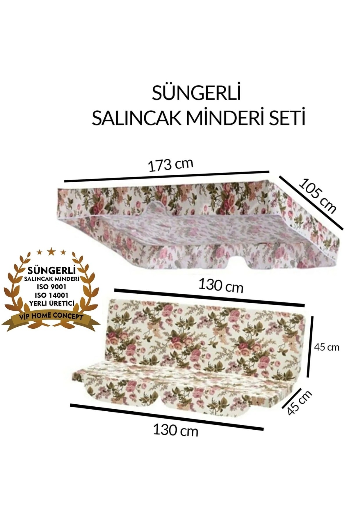 Salıncak Minder Seti 2 Kişilik Tenteli Salıncak Minder Set Vip Home Concept