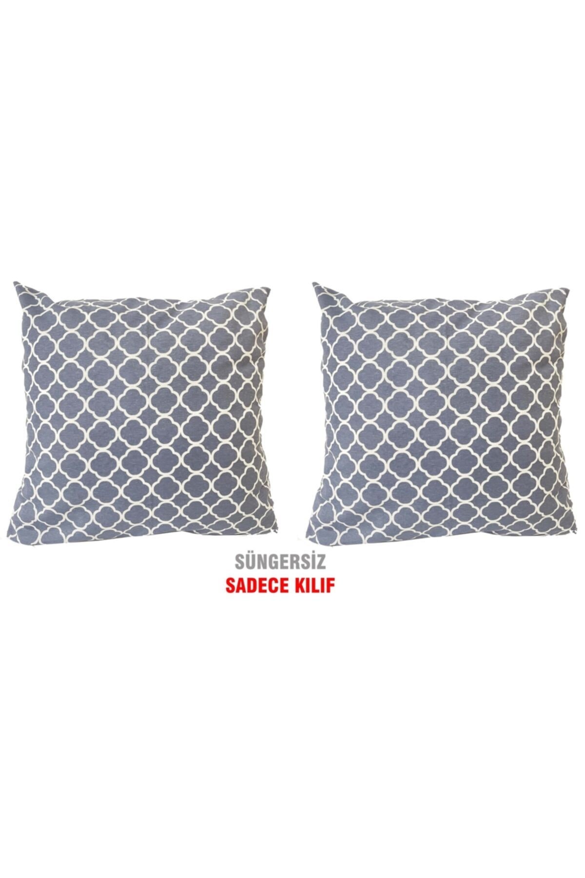 Kırlent Yastık Kılıfı Vip Yastık Kılıfı 2 Adet-43x43 Cm(griçatı) Vip Home Concept