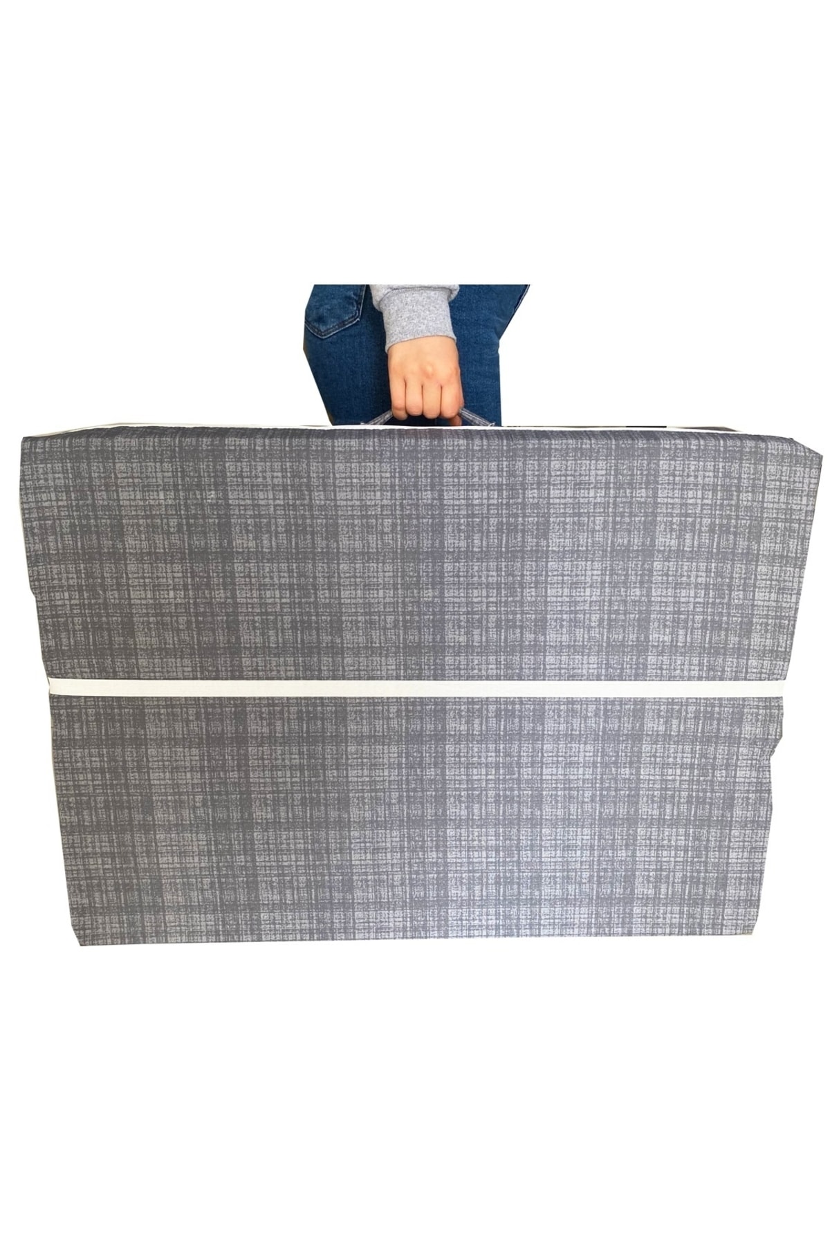 Katlanır Kamp Yatağı Çadır Yatağı Sünger Yatak Fermuarlı 70x180 Cm 6 Cm Gri Vip Home Concept