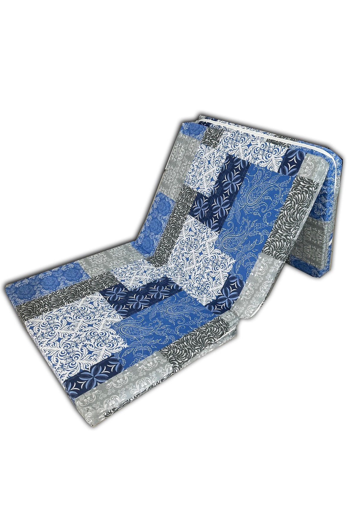 Katlanır Süngerli Minder Fermuarlı 70x180x6 Cm-mavi Etnik Vip Home Concept