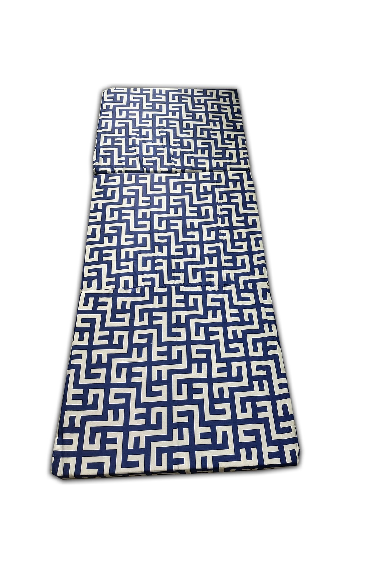 Katlanır Kamp Yatağı Çadır Yatağı Sünger Yatak Fermuarlı 70x180 Cm 6 Cm-MAVİ LABİRENT Vip Home Concept
