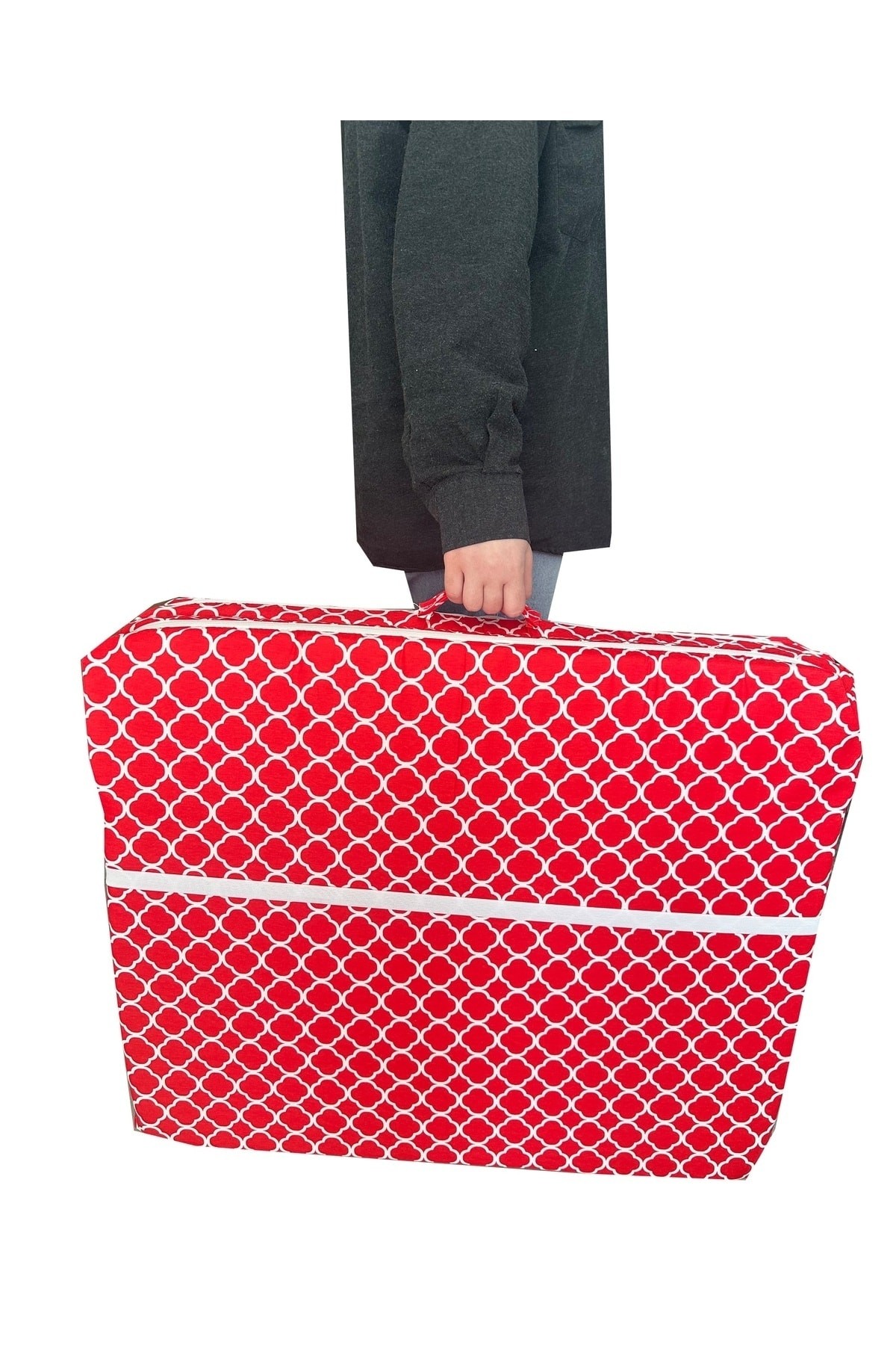 Katlanır Sünger Yatak Minder Yatak Fermuarlı (70x180x6cm)-KIRMIZI ÇATI Vip Home Concept