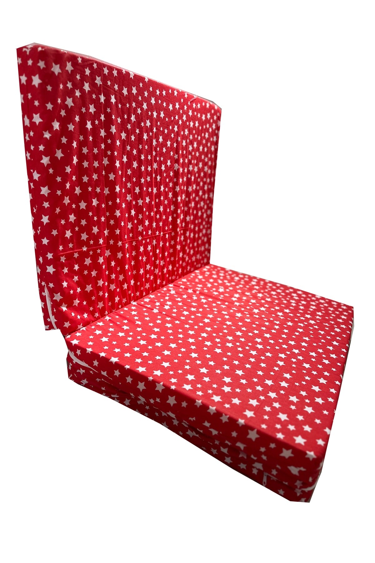 Katlanır Yer Yatağı Sünger Yatak Kırmızı Yıldız 80x180 Cm-6 Cm Tek Kişilik Vip Home Concept