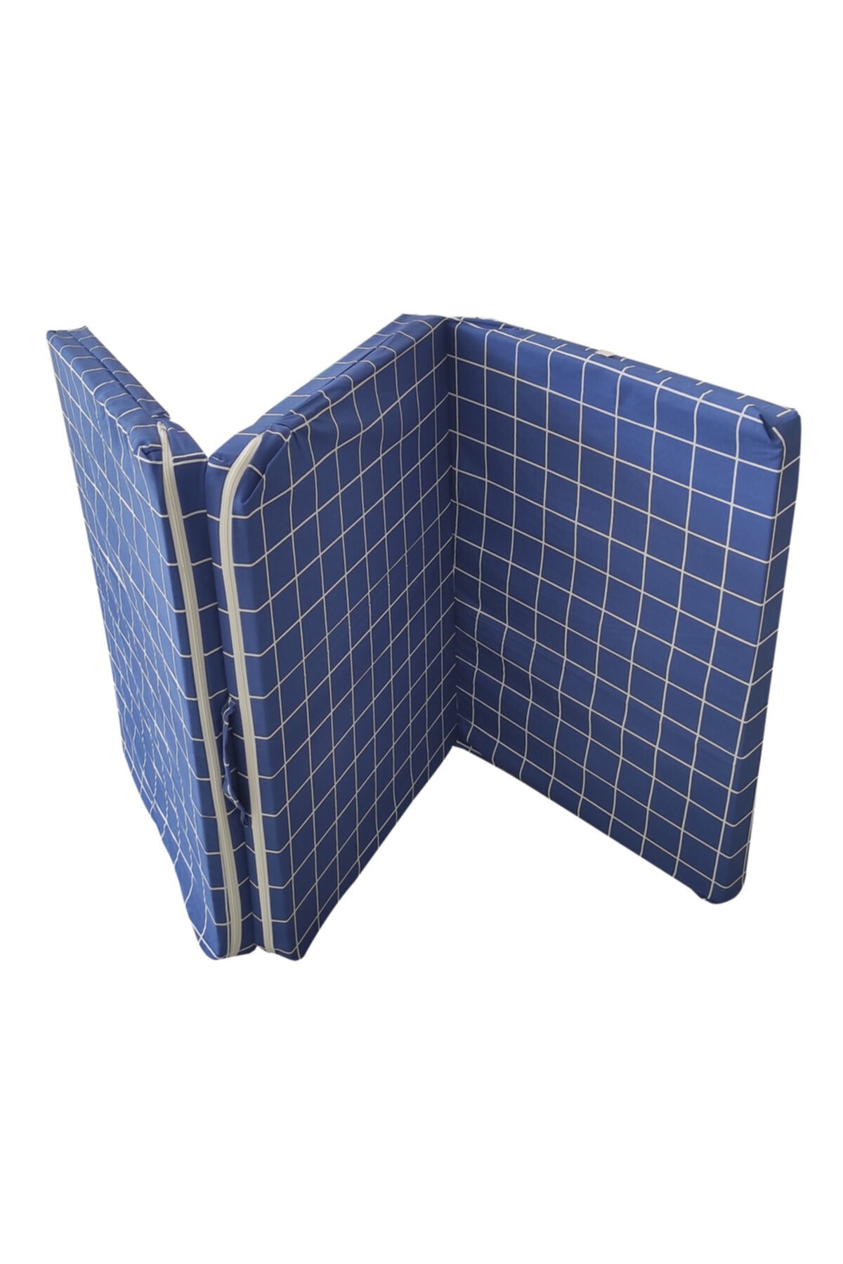 Katlanır Yer Yatağı Sünger Yatak Mavi Pano 80x180 Cm-6 Cm Tek Kişilik Vip Home Concept