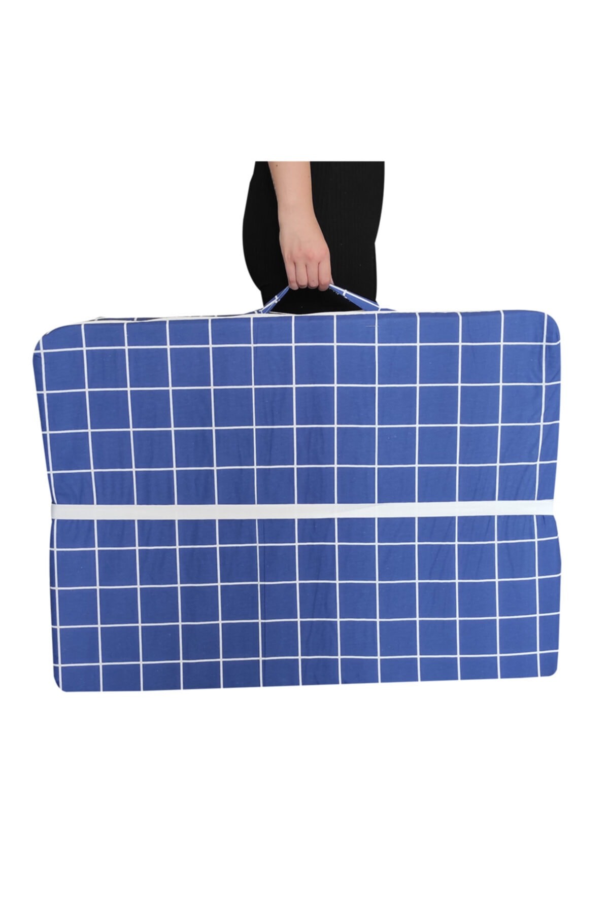 Katlanır Yer Yatağı Sünger Yatak Mavi Pano 80x180 Cm-6 Cm Tek Kişilik Vip Home Concept