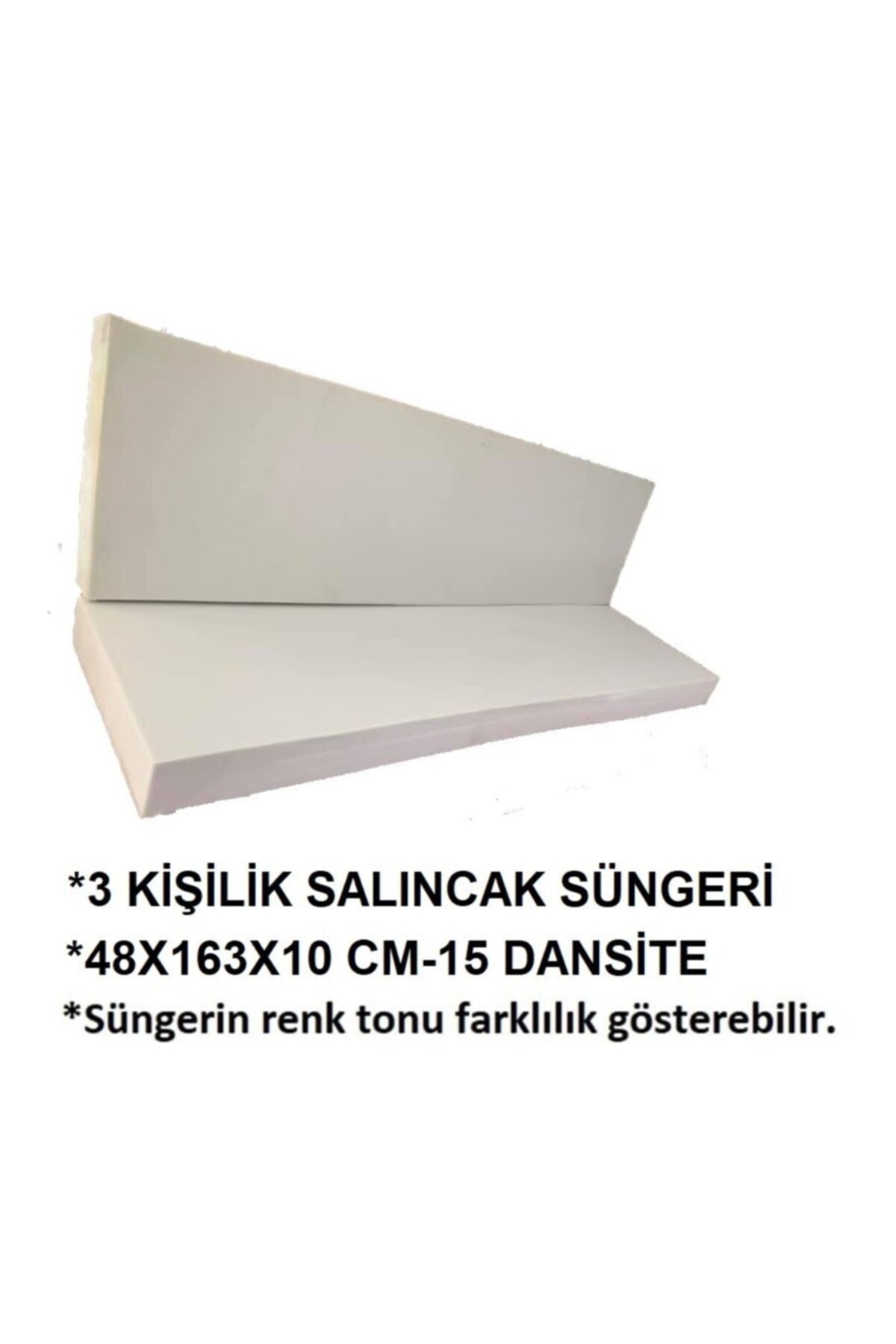 Salıncak Süngeri 3 Kişilik 48x163 Cm-10 Cm Kalınlık 15 Dansite-2 Adet-1 Takımlık Vip Home Concept