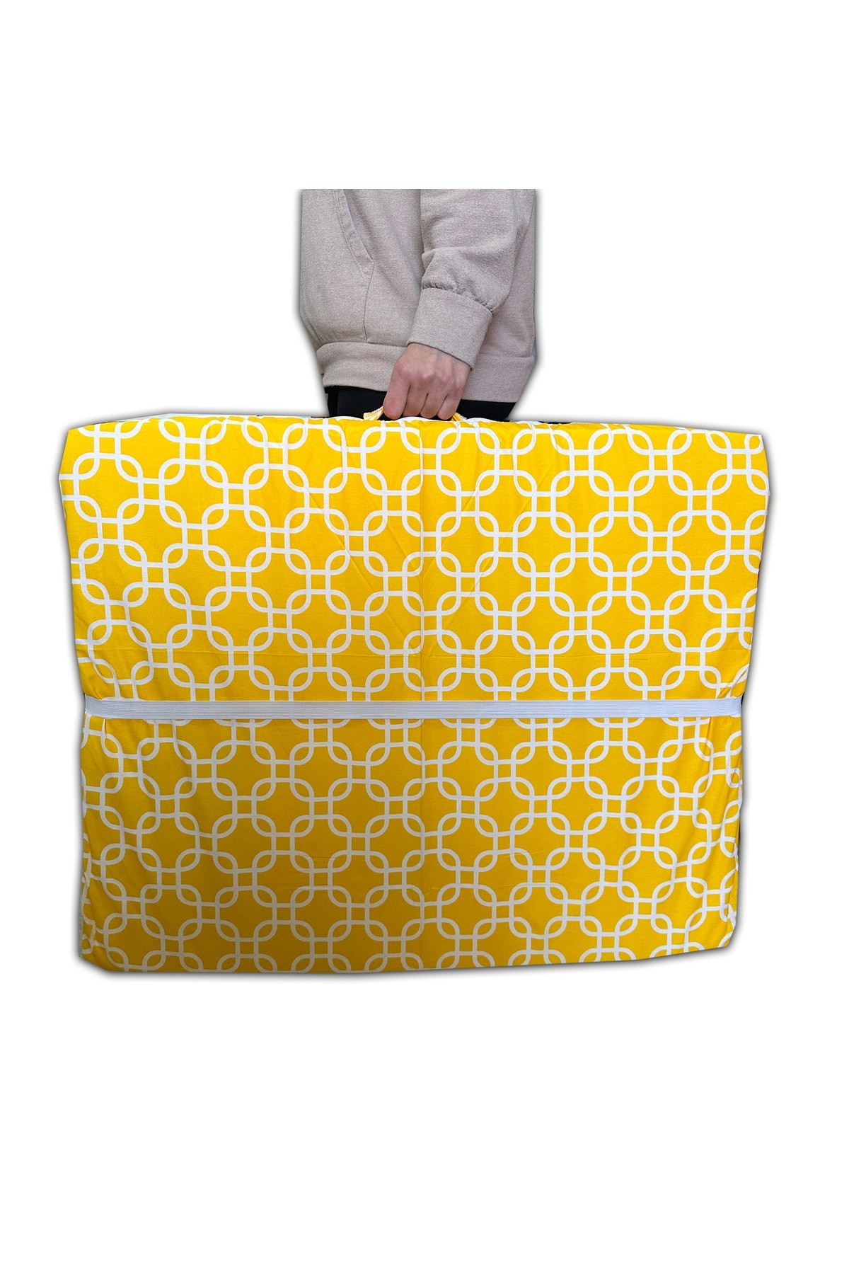 Katlanır Süngerli Minder(70x180x6cm)SARI ZİNCİR Minder Fermuarlı Vip Home Concept