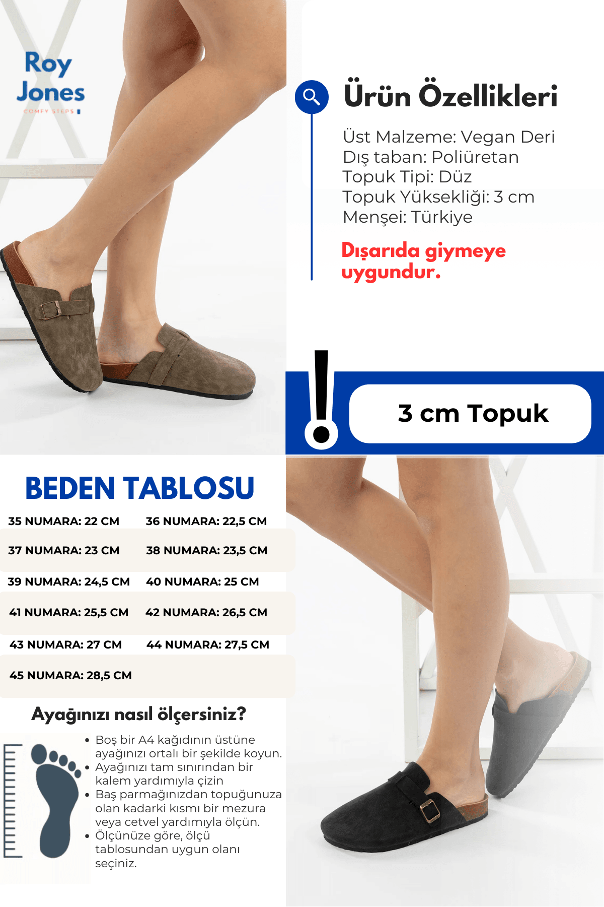 7005-Kadın Ortopedik Yumuşak Tabanlı Terlik Önü Kapalı Paslanmaz Tokalı Kaymaz Sabo Ev Dışarı Terliği