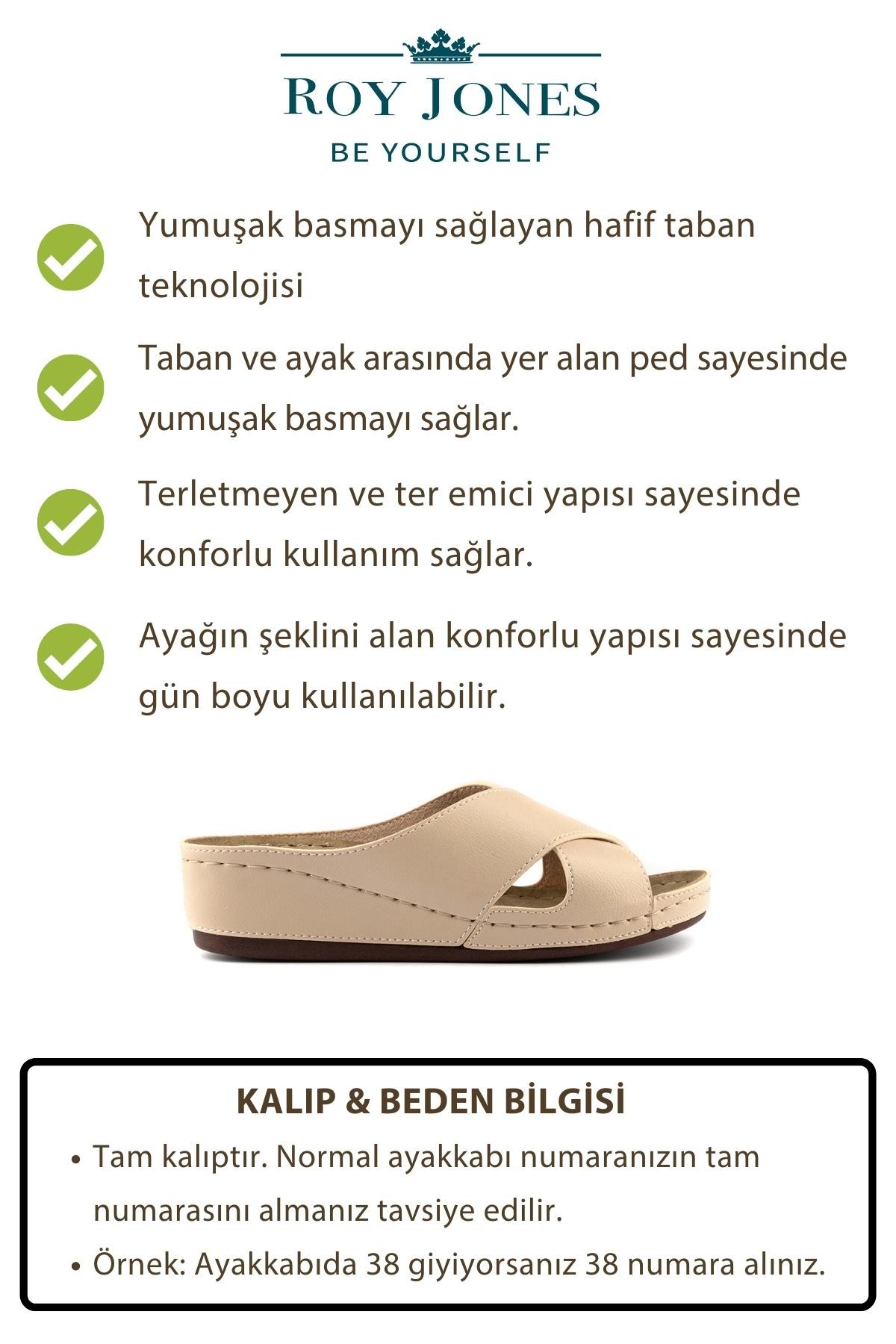 1802-Kadın Ortopedik Anatomik Günlük Konforlu Terlik  -  Roy Jones
