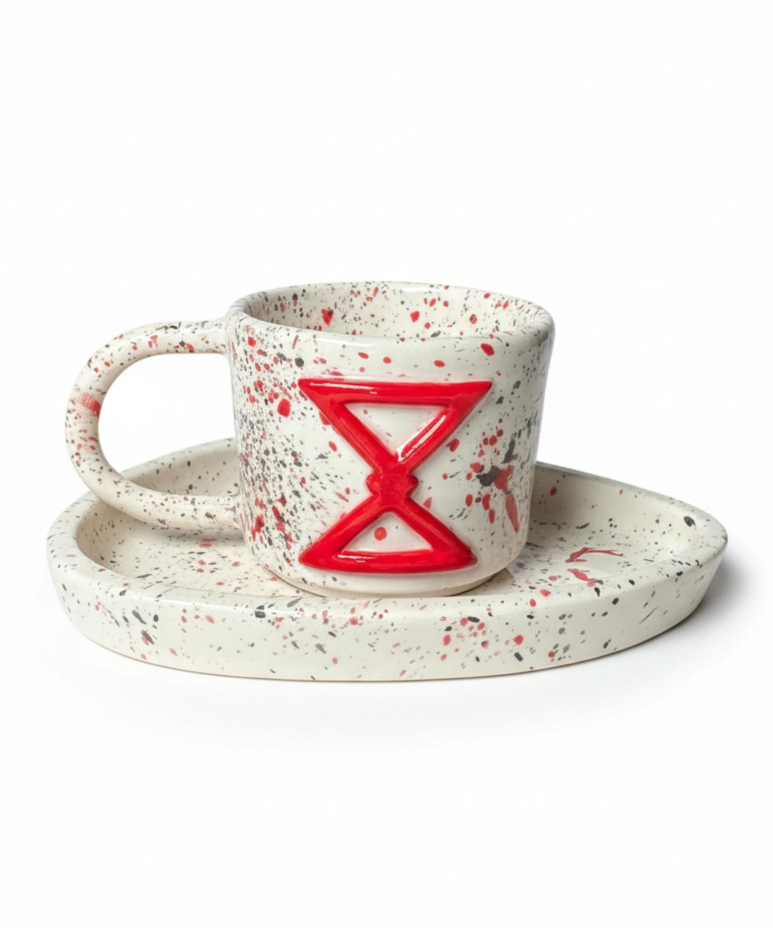 SAÇ BAĞI - Anadolu Motifi El Yapımı Seramik Kupa, Altlık ve Takı | SET