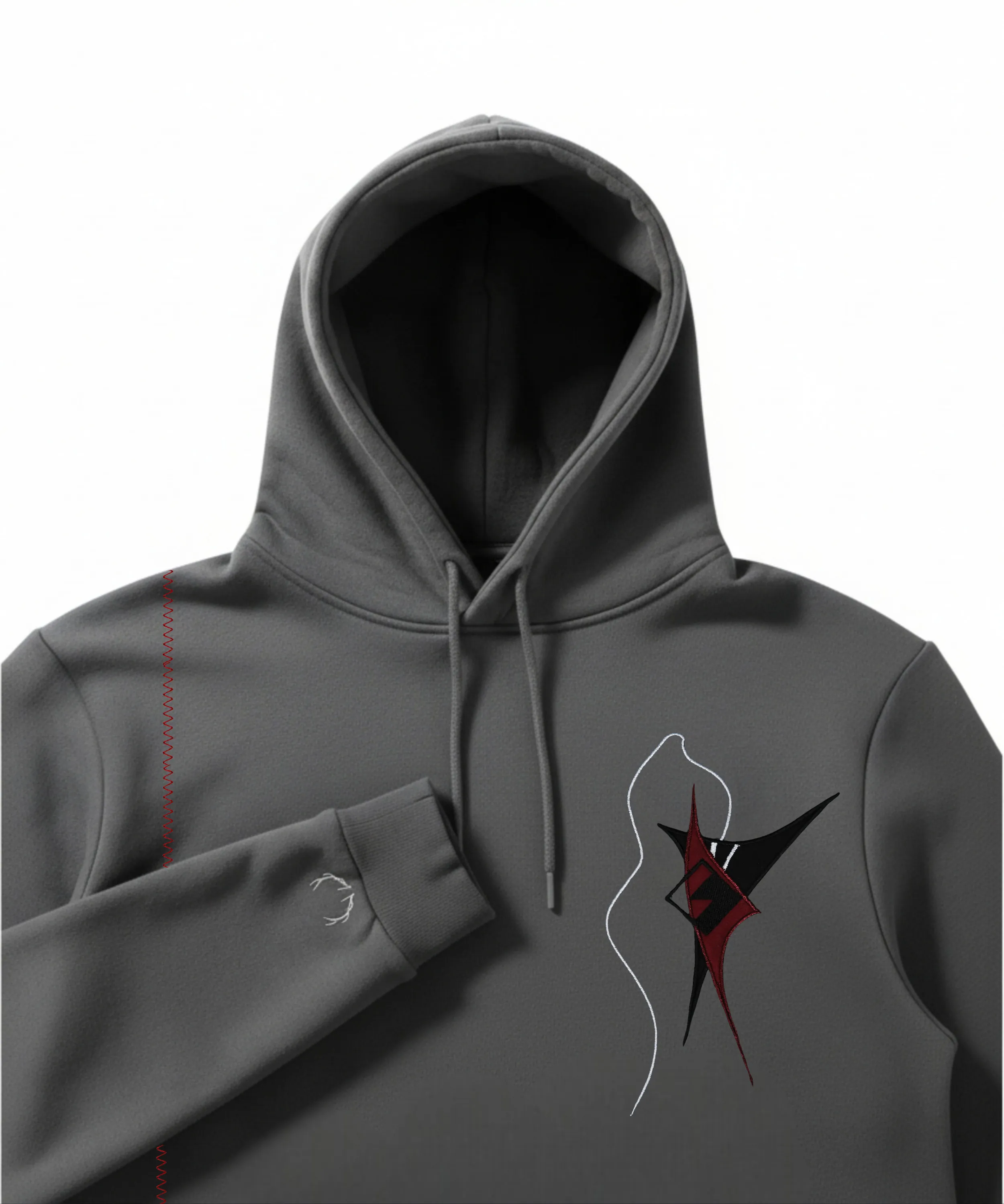 AŞK VE UYUM - Anadolu Motifli Kapüşonlu Tekli Sweatshirt | Tadgu