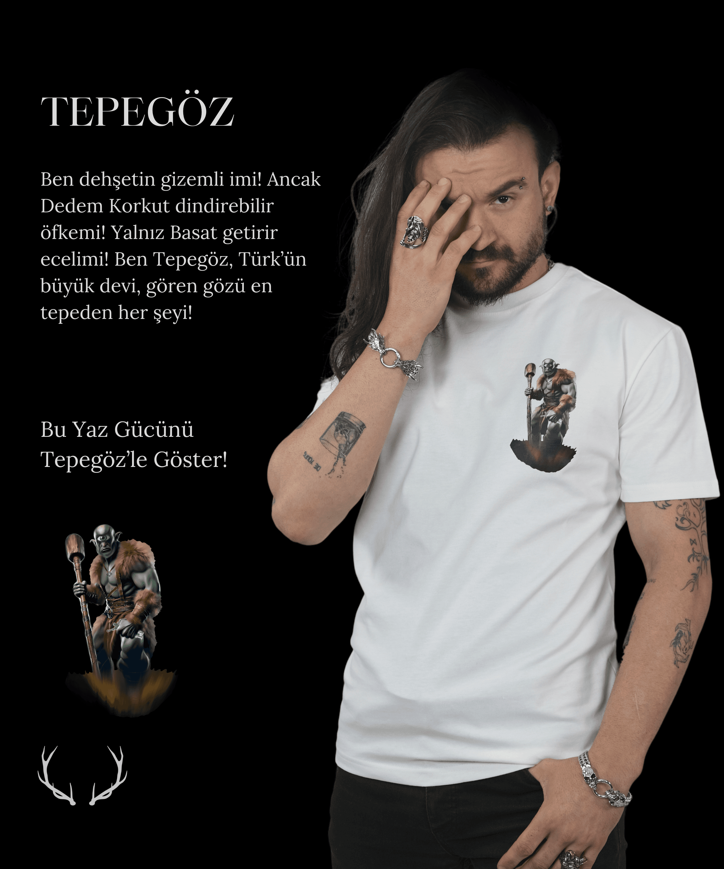 TEPEGÖZ  I TÜRK MİTOLOJİSİ I %100 PAMUK TİŞÖRT