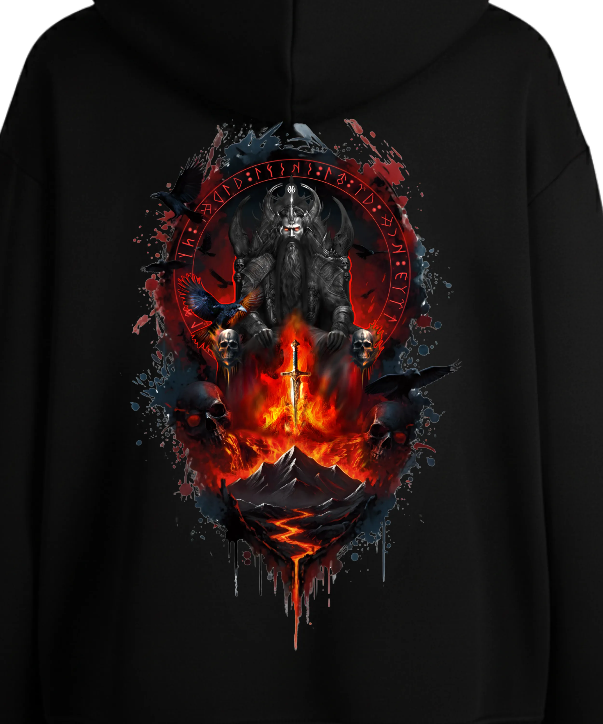 ERLİK - Türk Mitolojisi Tekli Kapüşonlu Sweatshirt | Tadgu