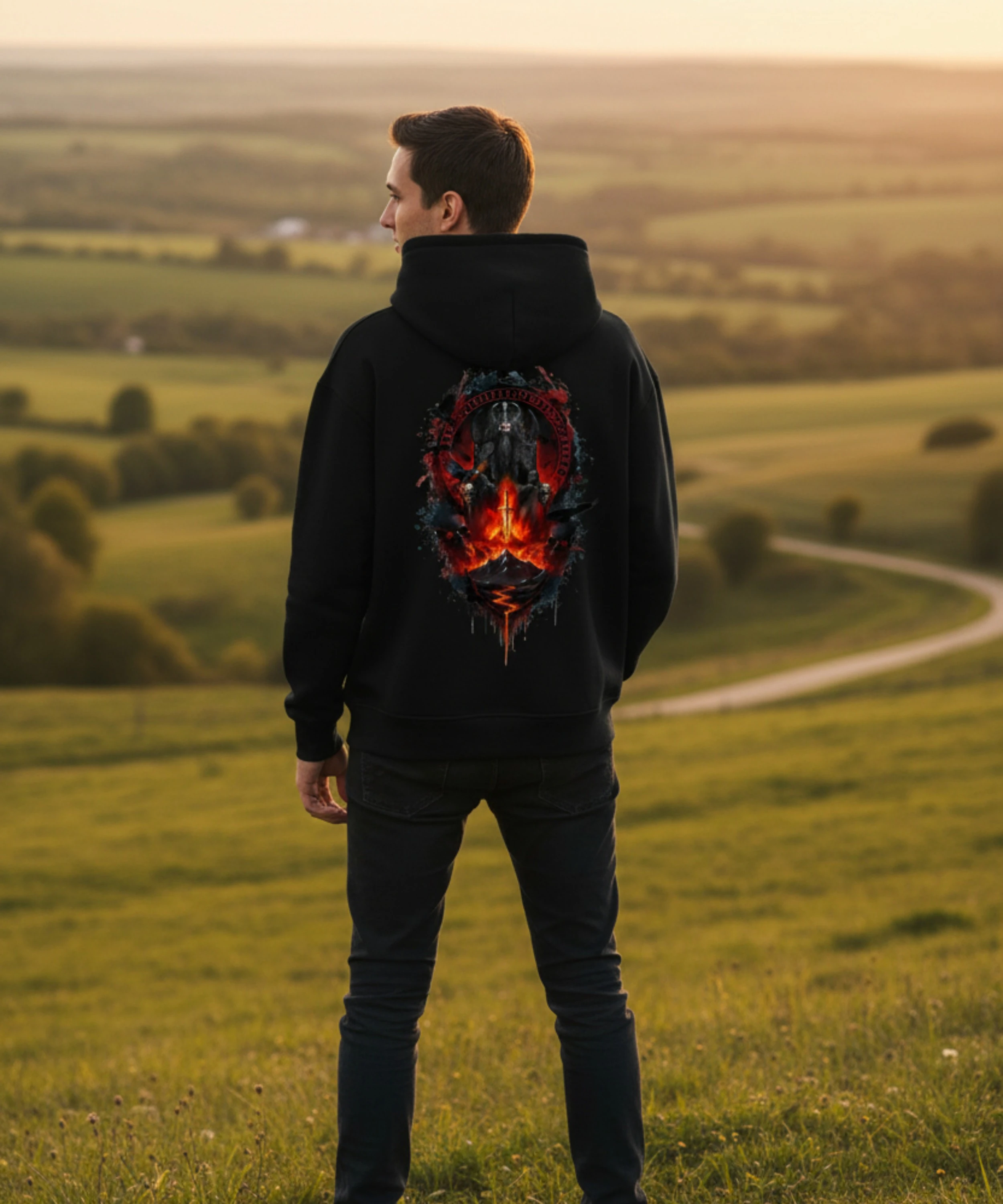 ERLİK - Türk Mitolojisi Tekli Kapüşonlu Sweatshirt | Tadgu