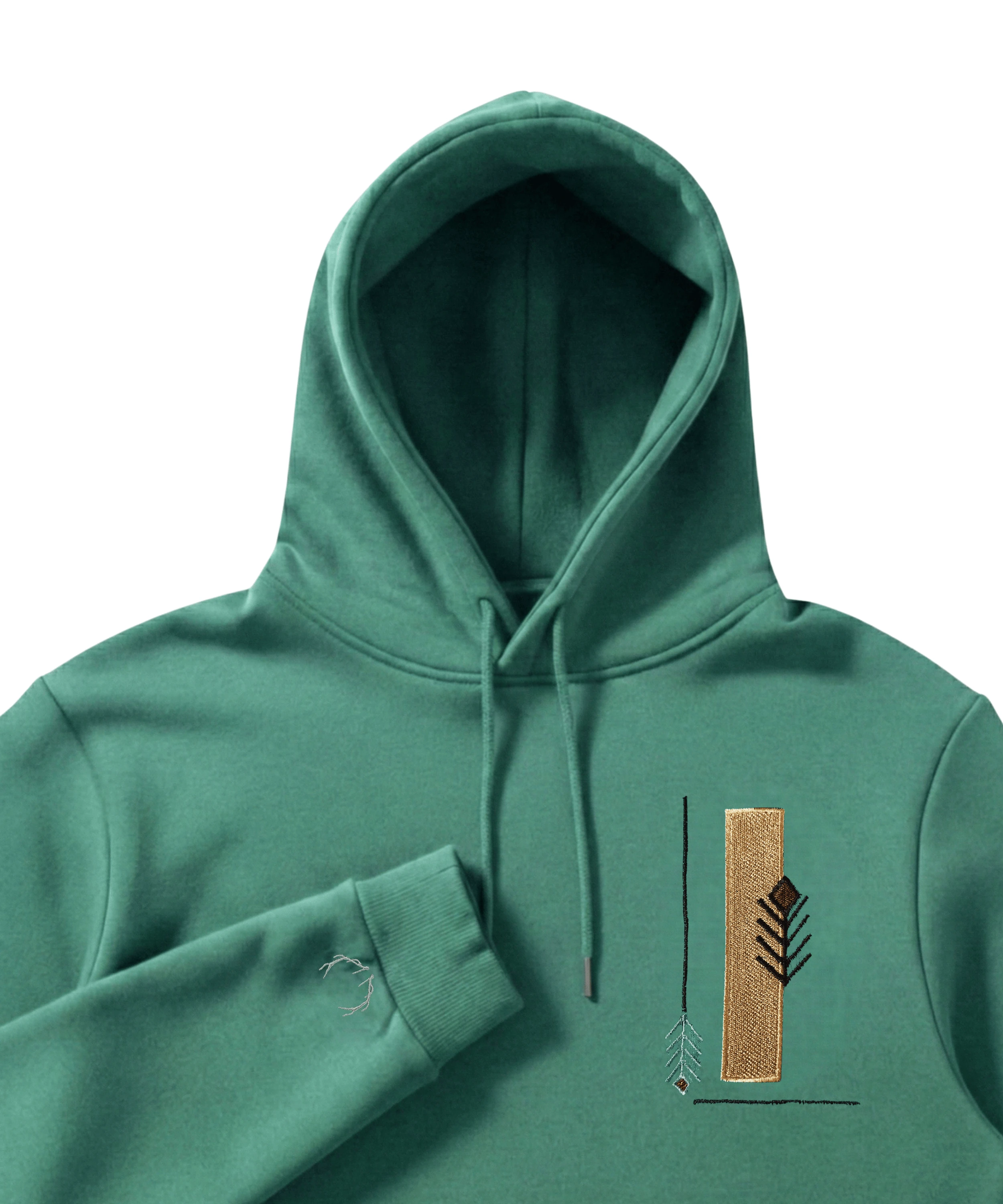 BEREKET - Anadolu Motifli Kapüşonlu Tekli Sweatshirt | Tadgu