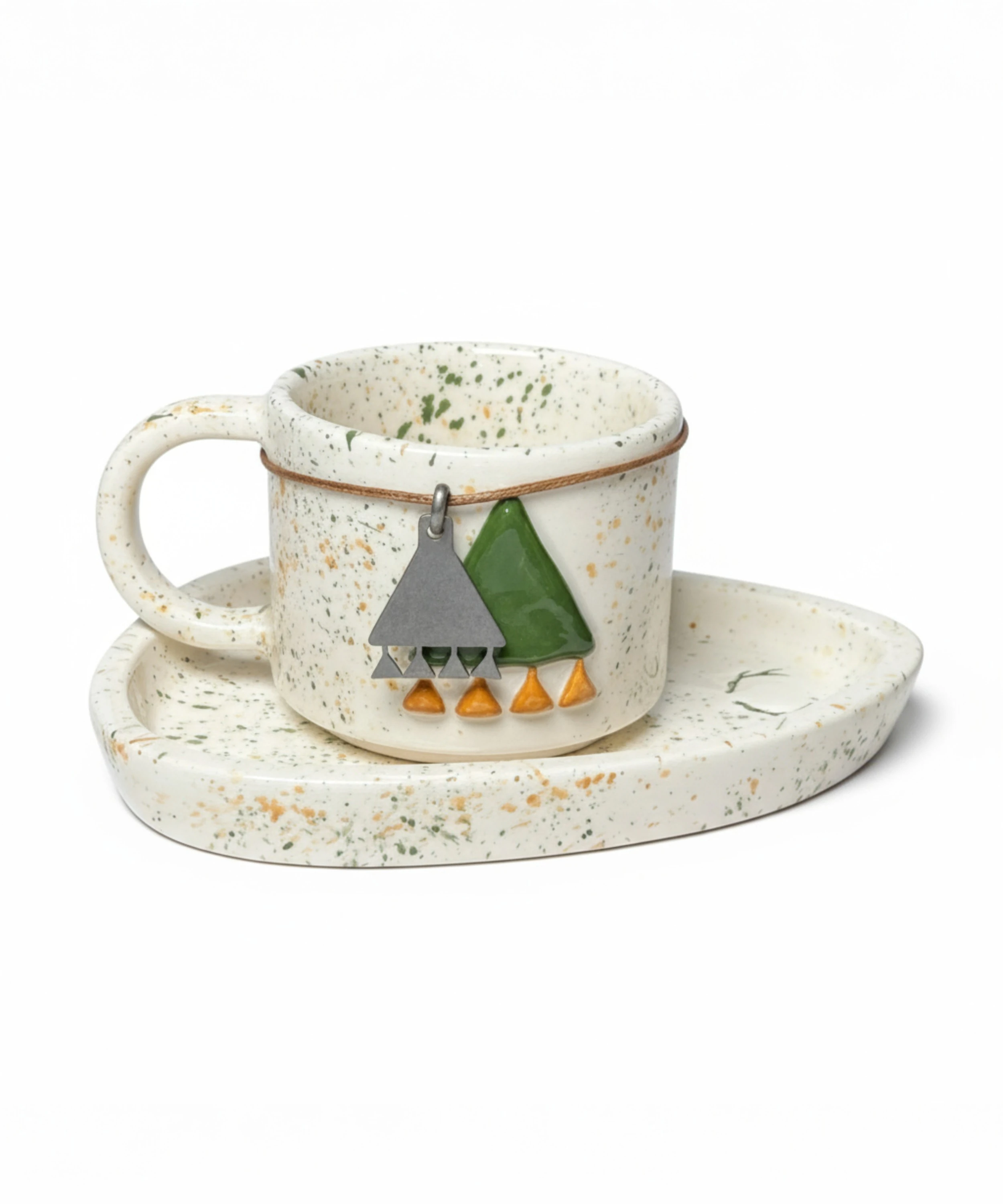 MUSKA - Anadolu Motifi El Yapımı Seramik Kupa ve Altlık | SET