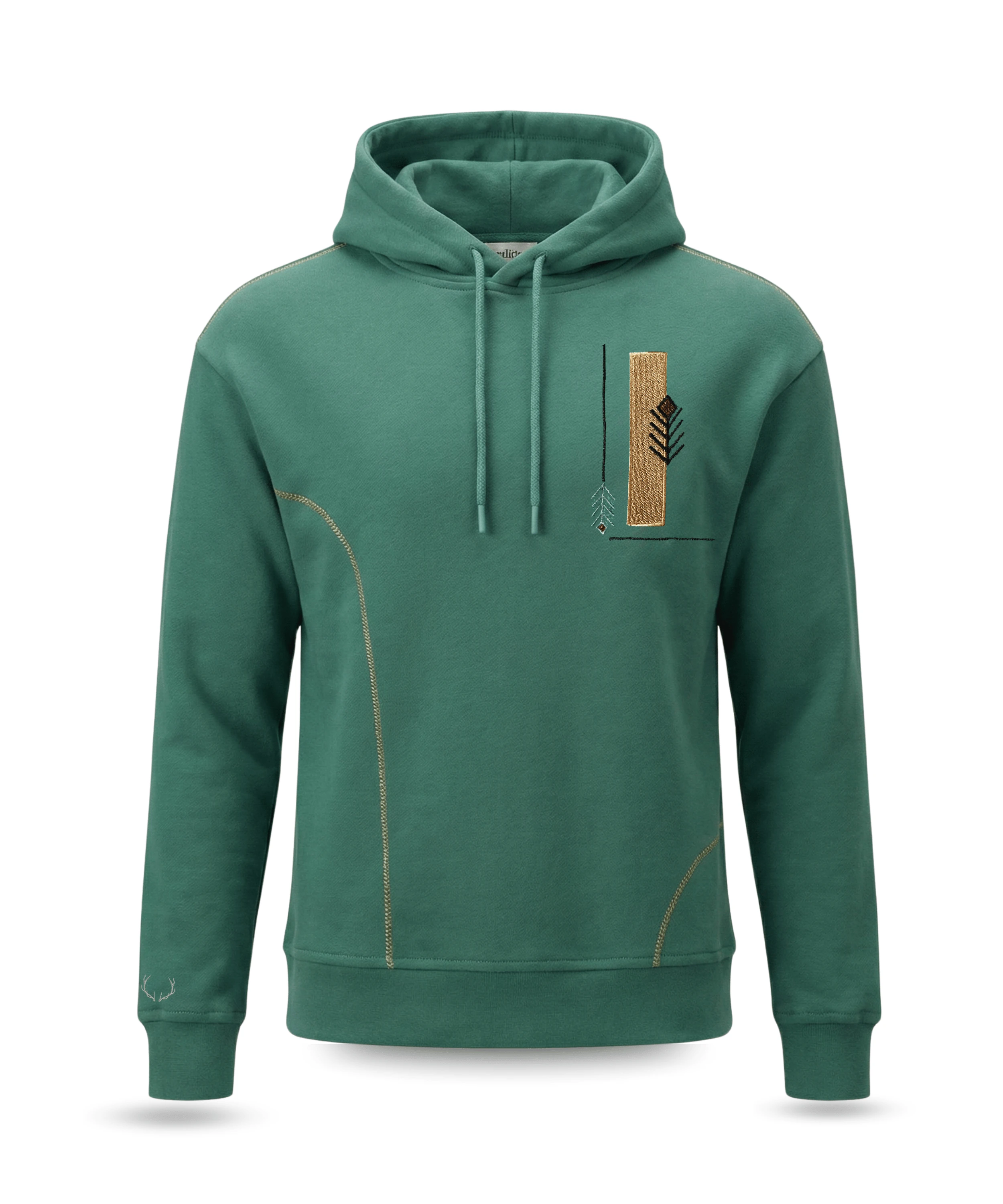 BEREKET - Anadolu Motifli Kapüşonlu Tekli Sweatshirt | Tadgu