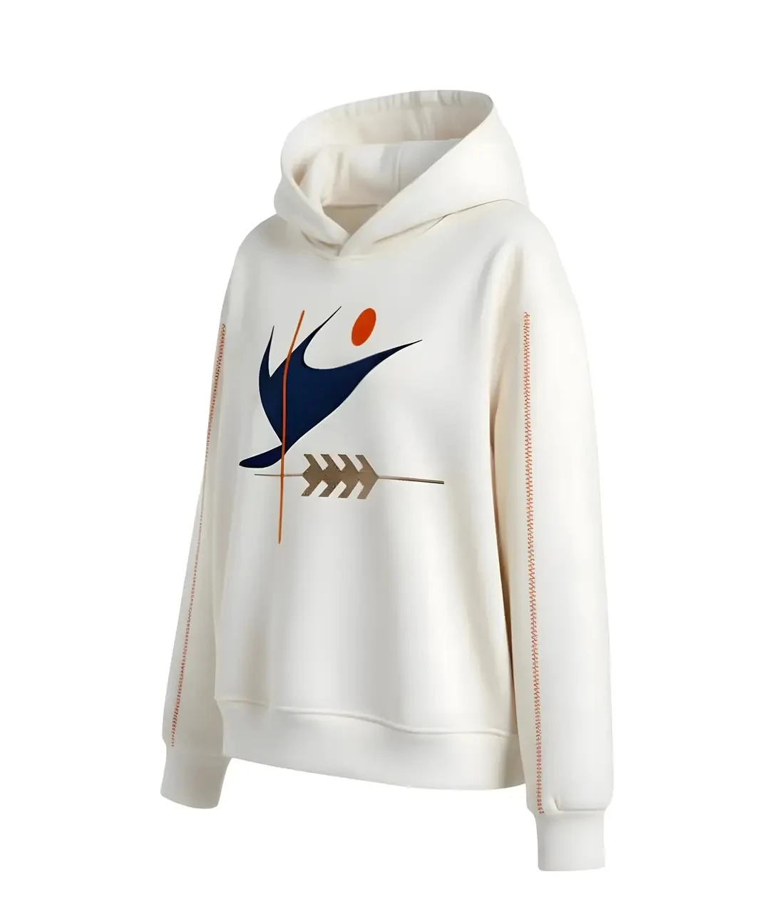 HAYAT AĞACI - Anadolu Motifli Kapüşonlu Tekli Sweatshirt  | Tadgu