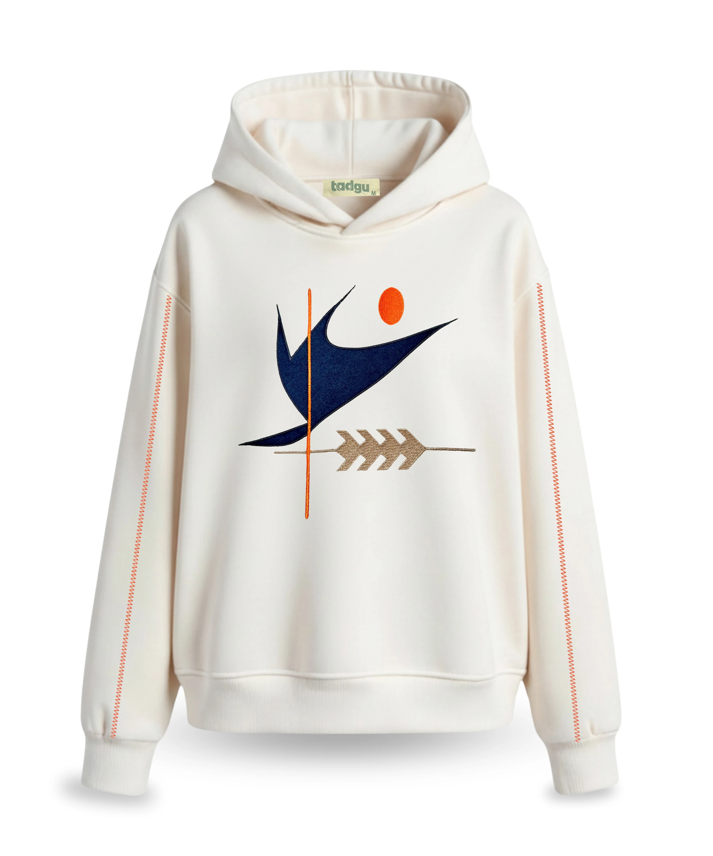 HAYAT AĞACI - Anadolu Motifli Kapüşonlu Tekli Sweatshirt  | Tadgu