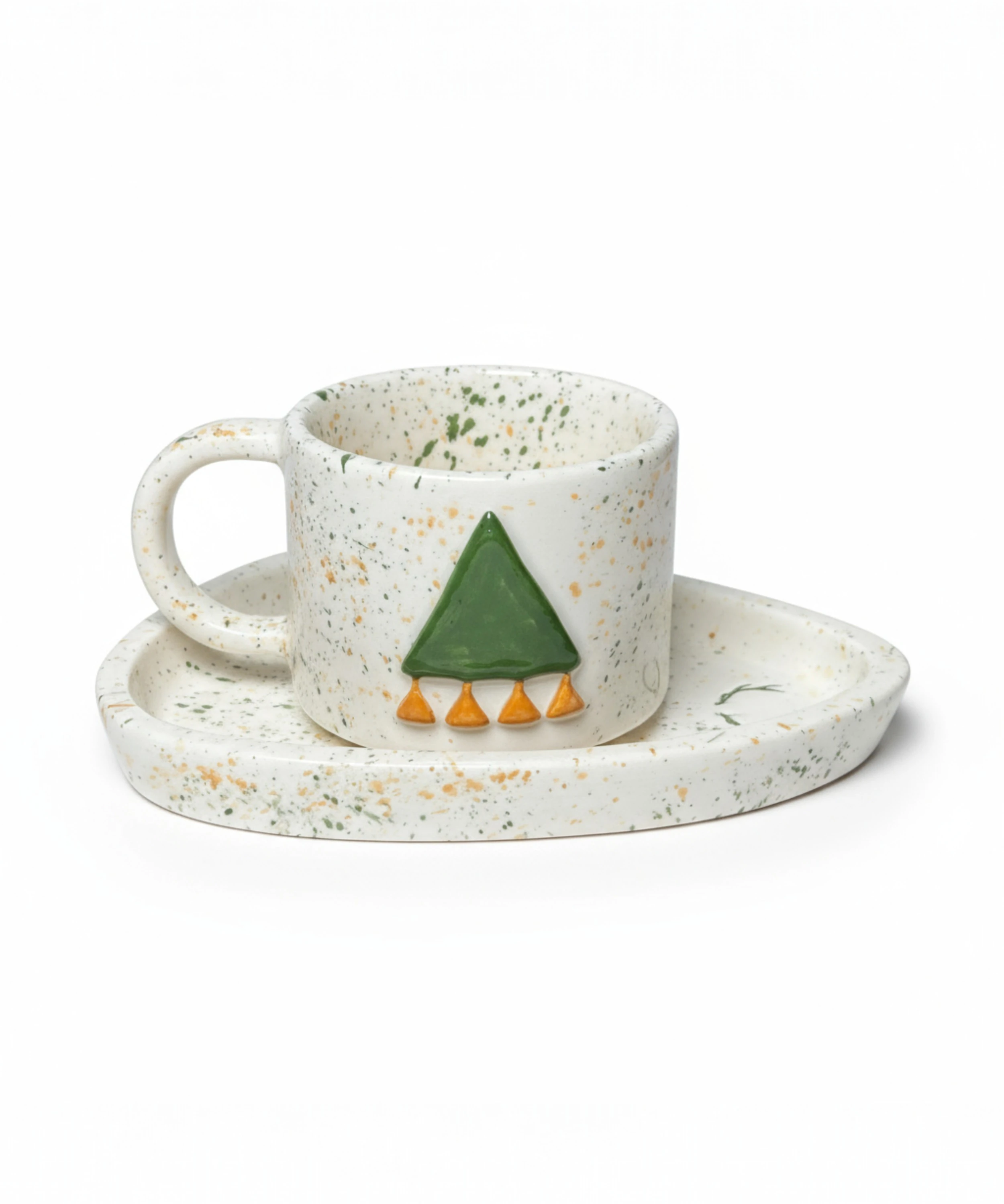 MUSKA - Anadolu Motifi El Yapımı Seramik Kupa ve Altlık | SET