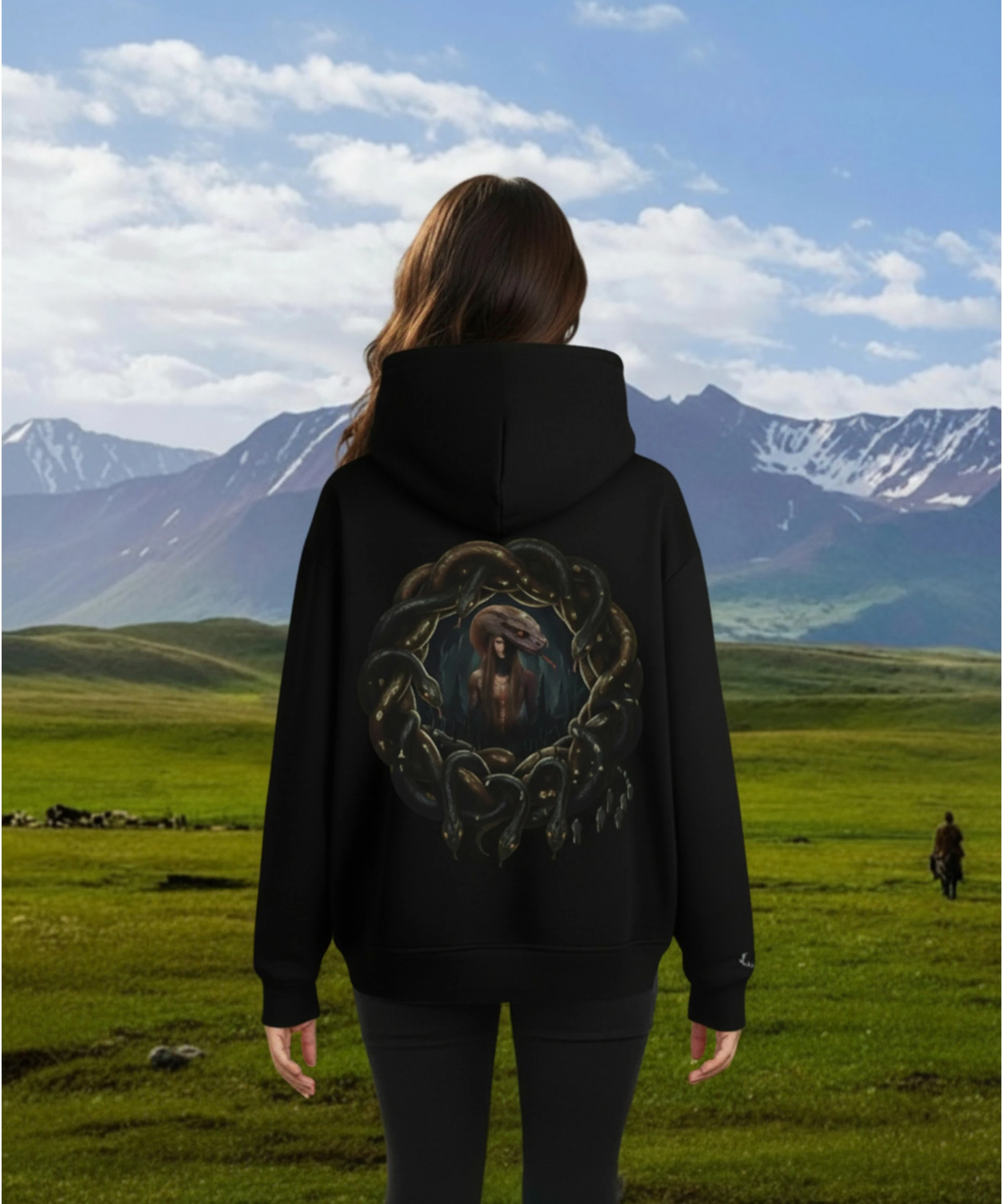 ŞAHMERAN – Türk Mitolojisi Tekli Kapüşonlu Sweatshirt | Tadgu