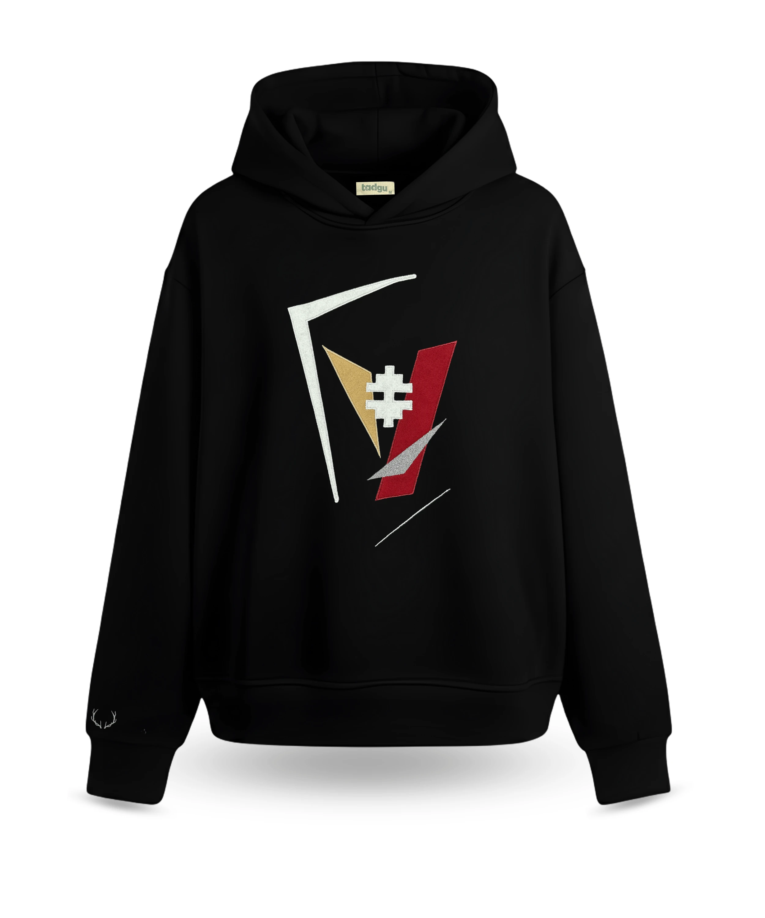 BUKAĞI - Anadolu Motifli Kapüşonlu Tekli Sweatshirt  | Tadgu