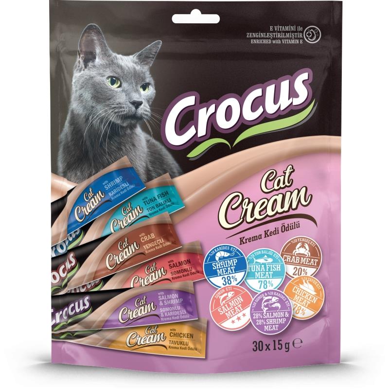 Crocus Multipack 6 Çeşit Krema Kedi Ödülü 30x15gr.