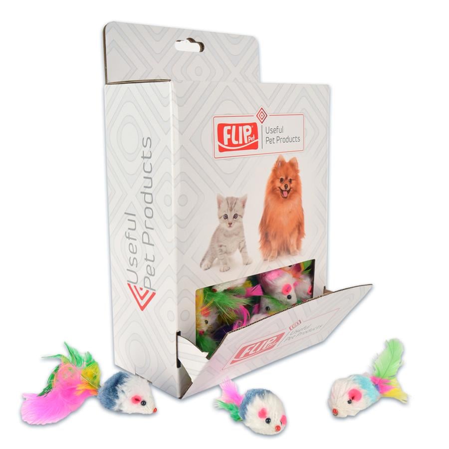 Flip Renkli Peluş Fare Kedi Oyuncağı