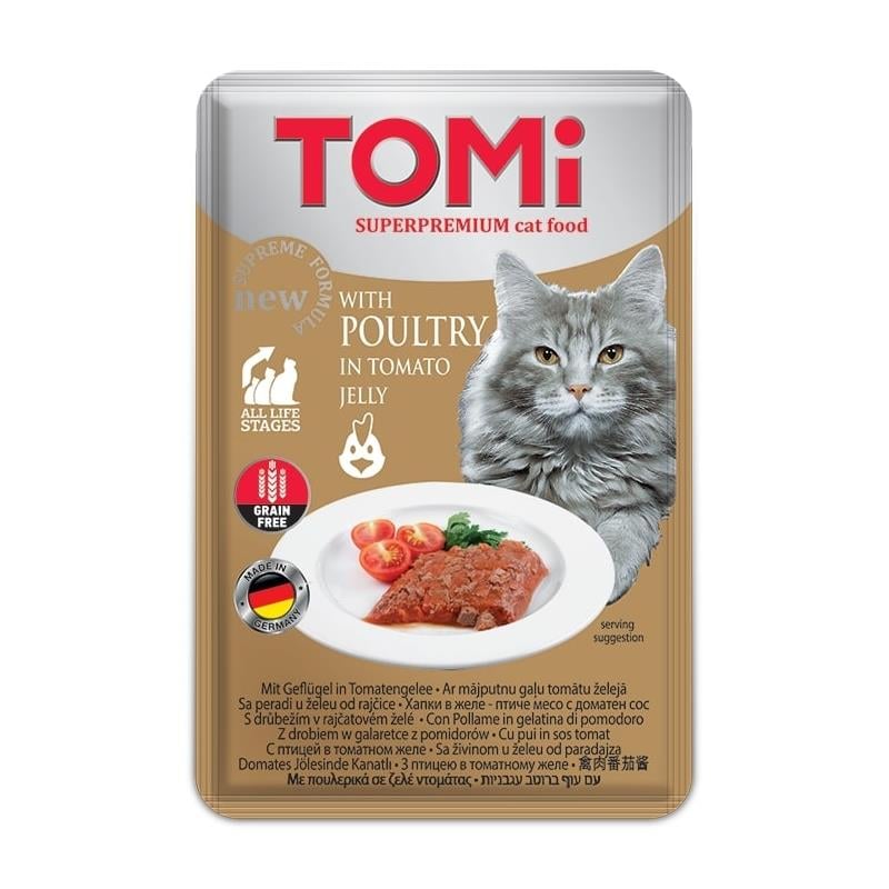 Tomi Kümes Hayvanı Ve Domatesli Kedi Maması 100 Gr.