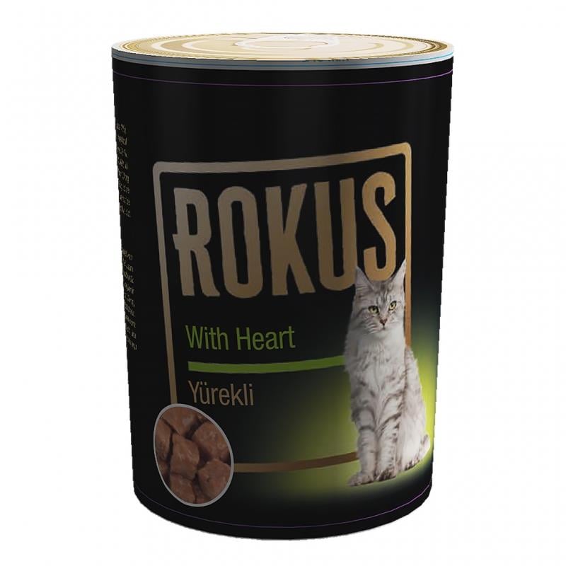 Rokus Yürekli Kedi Konservesi 410 Gr.