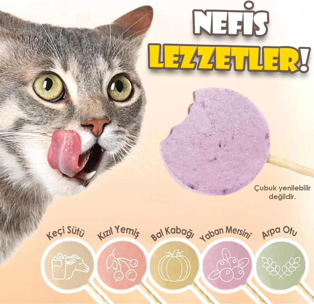 Ranova Kediler için Karışık Lezzetli Lolipop 1.4g 15'li