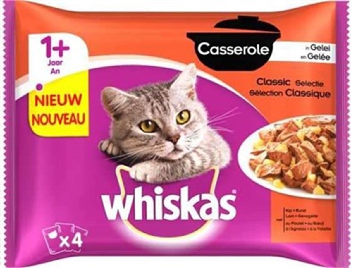 Whiskas Pouch Güveç Klasik Seçenekler Kedi Yaş Maması 4 Adet x 85 Gr