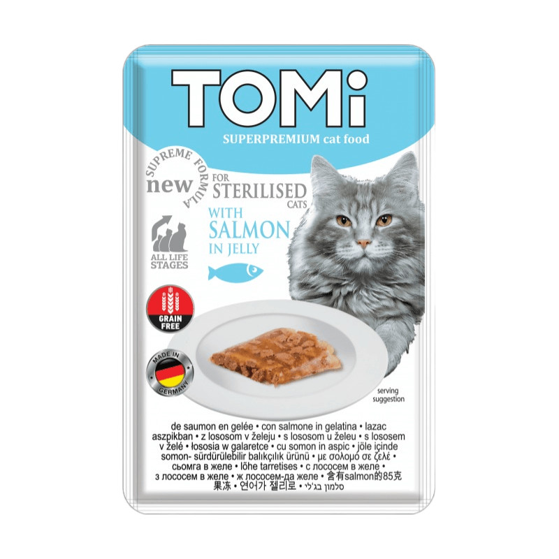 Tomi Somon Ve Yumurta Kısırlaştırılmış Kedi Yaş Mama 85 Gr.
