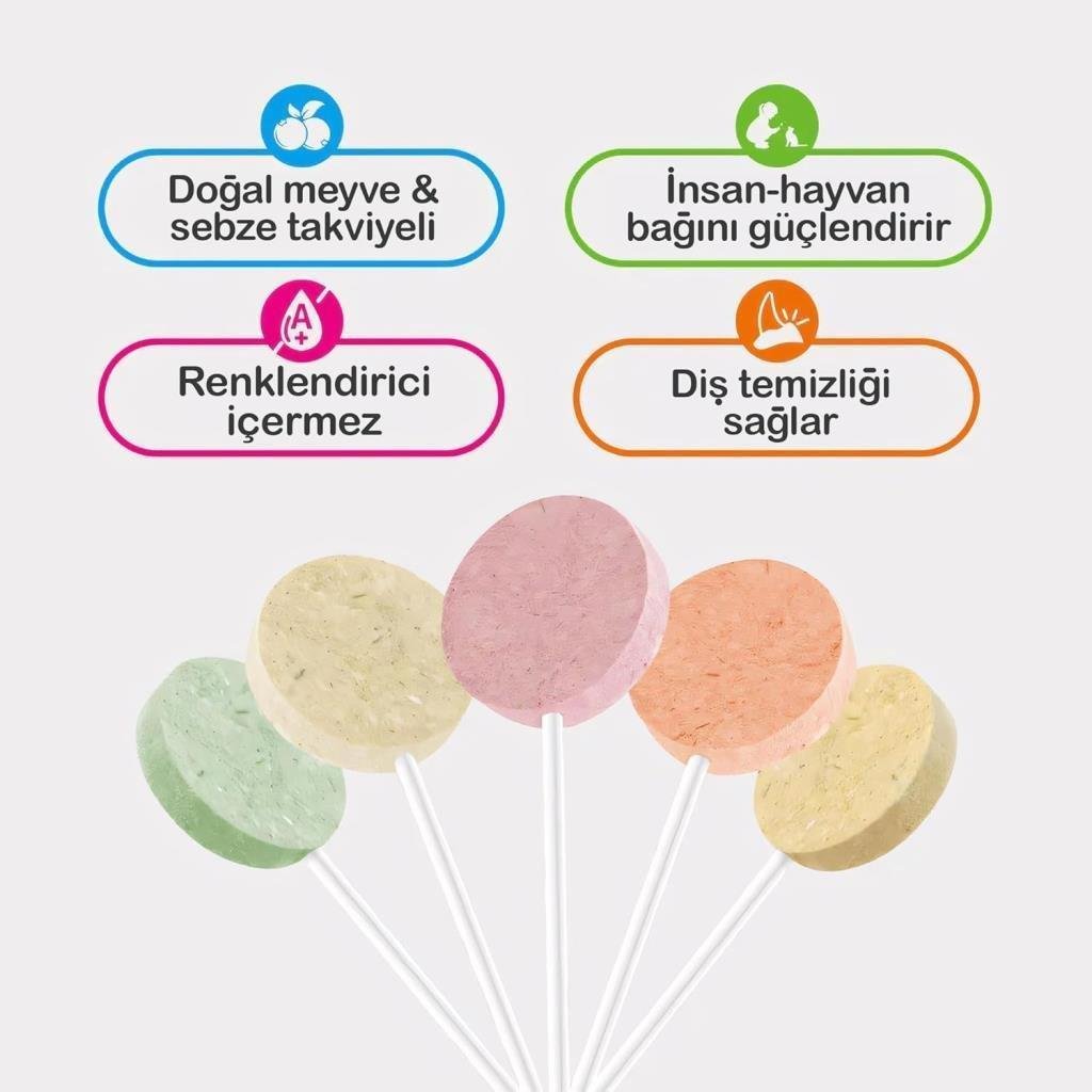 Ranova Kediler için Karışık Lezzetli Lolipop 1.4g 15'li