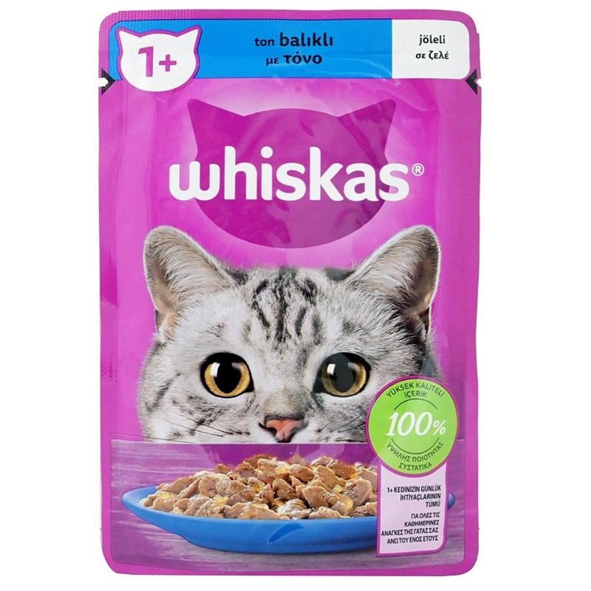 Whiskas Pouch Jöle İçinde Ton Balıklı Yetişkin Kedi Konservesi 85gr.