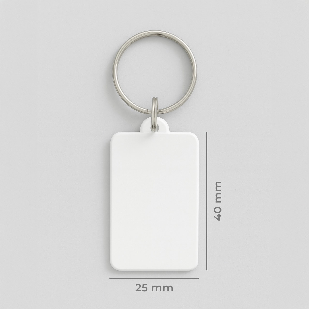 Sade Dikdörtgen Anahtarlık (25x40mm)