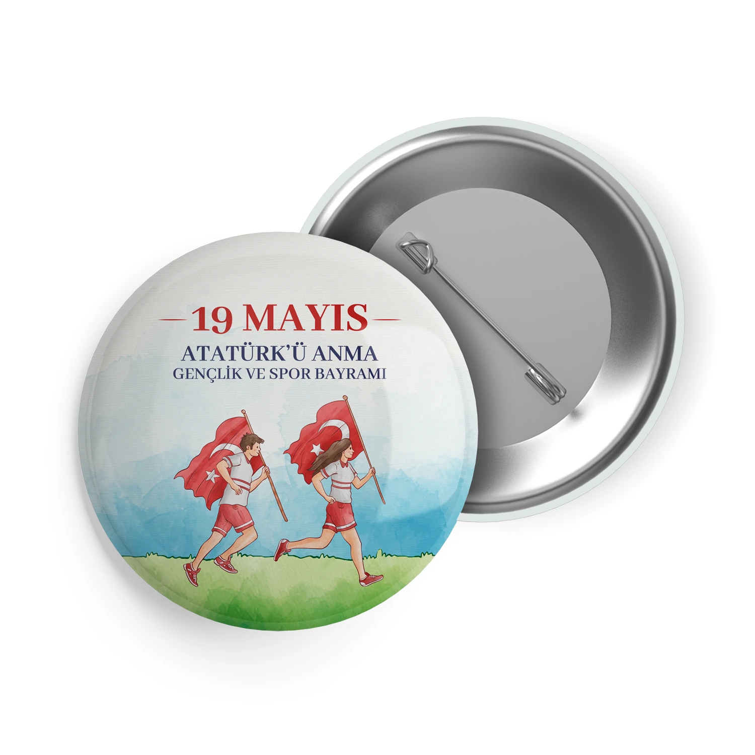 19 Mayıs Atatürk’ü Anma Gençlik ve Spor Bayramı İğneli Buton Rozet