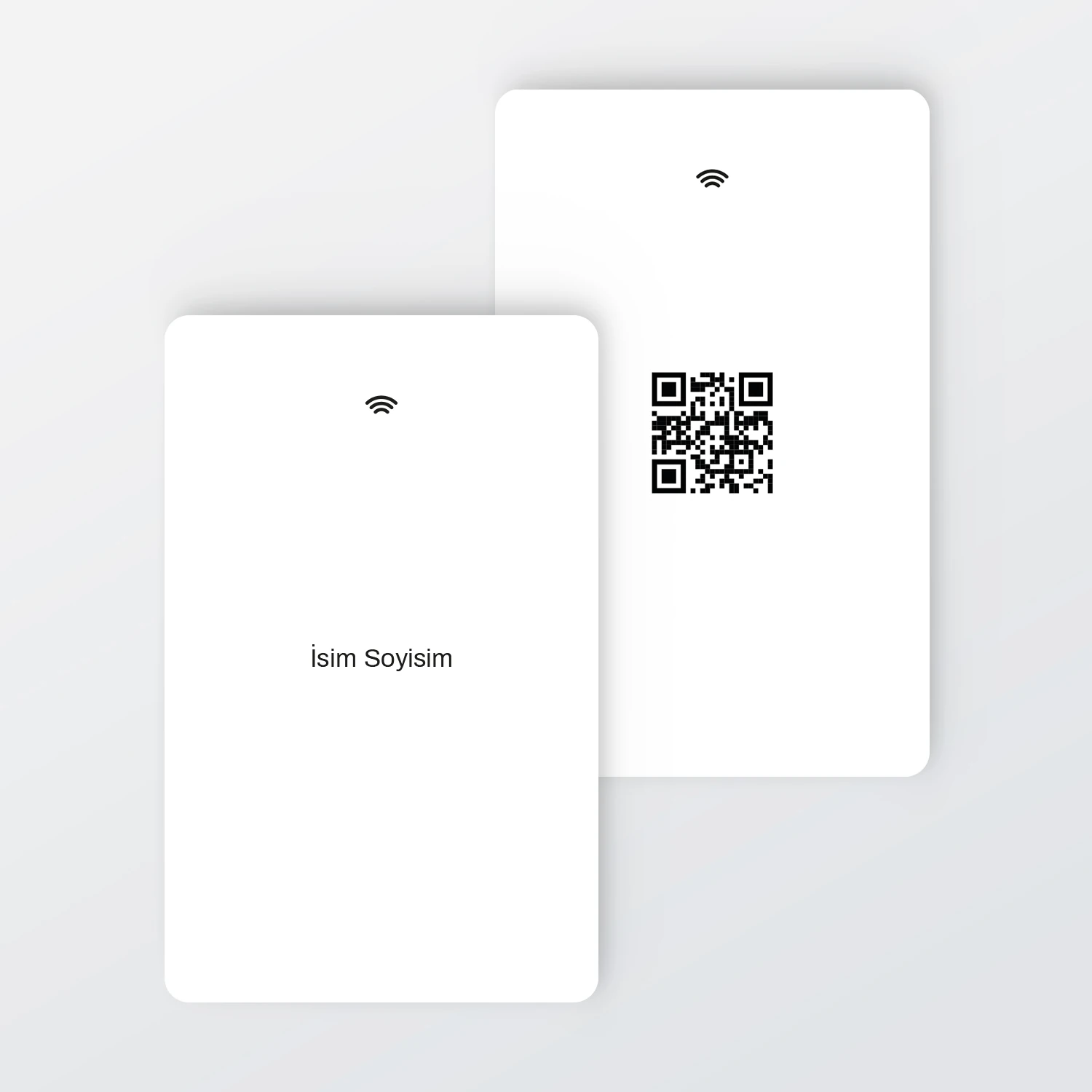 NFC ve QR Kodlu Dijital Kartvizit (Beyaz)