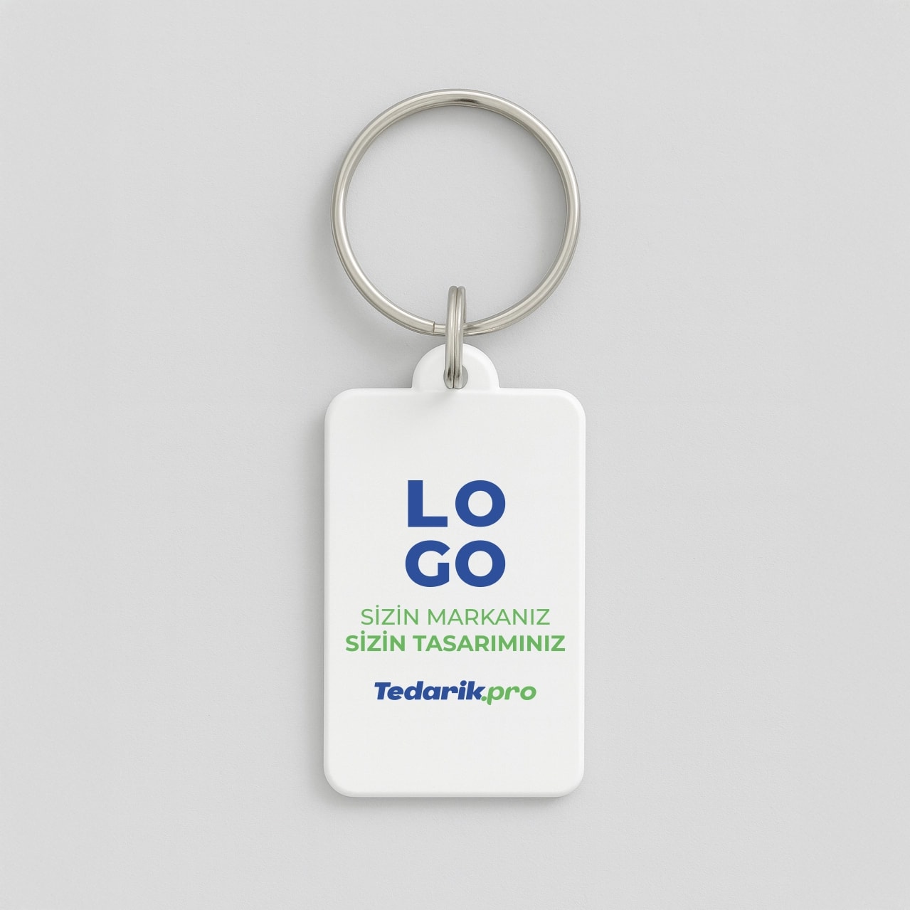 Sade Dikdörtgen Anahtarlık (25x40mm)