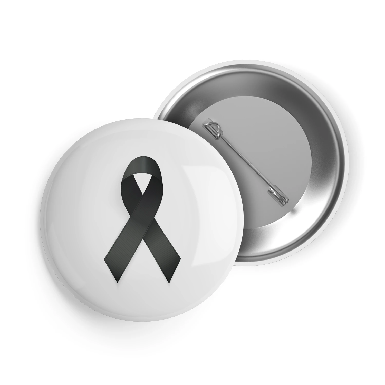 Siyah Kurdele Yas İşareti İğneli Buton Rozet